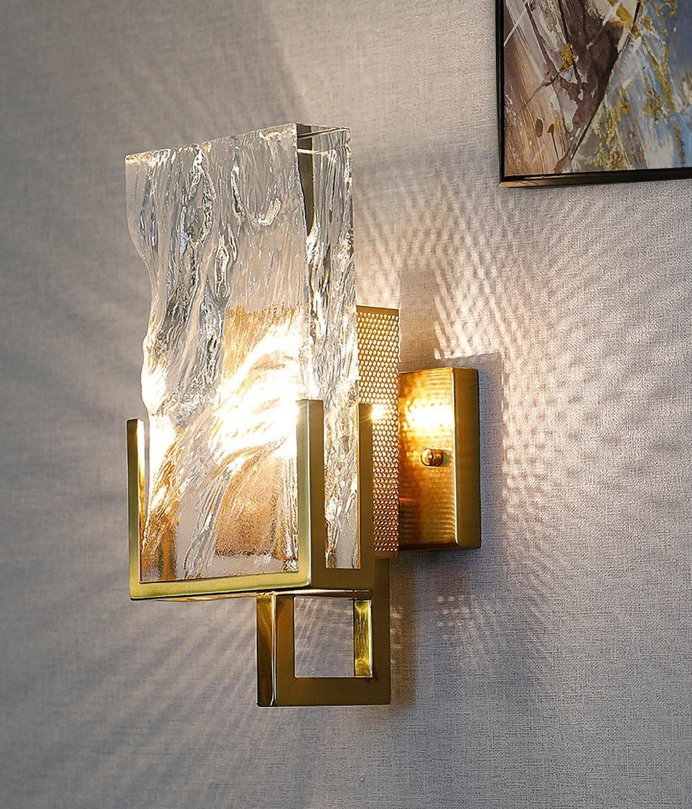 Crystal Ice Wall Lamp - Modern LED Night Light for Bedroom, Living Room & Hallway - Elegant Home Decor Lighting for Relaxation & Ambiance