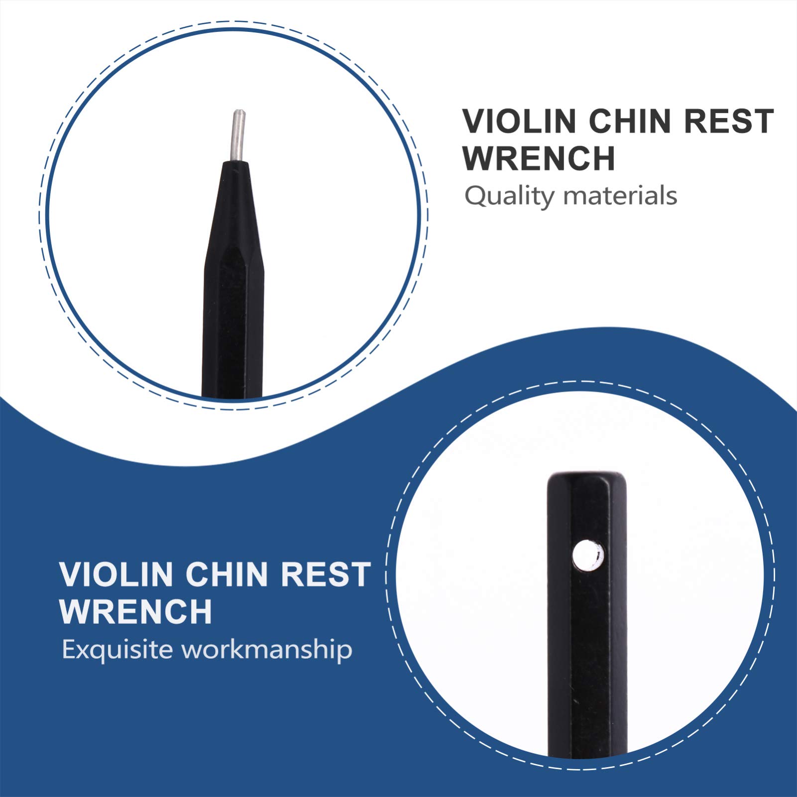 **HEALLILY Violin Chin Rest Wrench - Professional Luthier Tool for Violin & Viola Repair - Adjust & Maintain Chin Rest Shaft - Perfect for Musicians & Instrument Maintenance**    *(Ideal for home repairs, music schools, or professional luthiers to ensure perfect instrument setup.)*