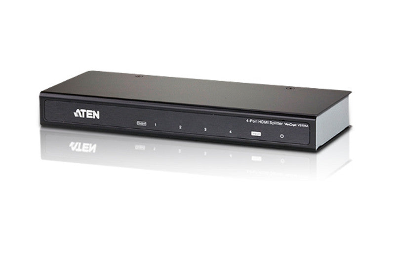 Aten VS184A 4-Port HDMI Splitter 1x4 - Supports 1080p & 4K UHD Resolution - Perfect for Home Theater, Gaming, and Multi-Screen Presentations