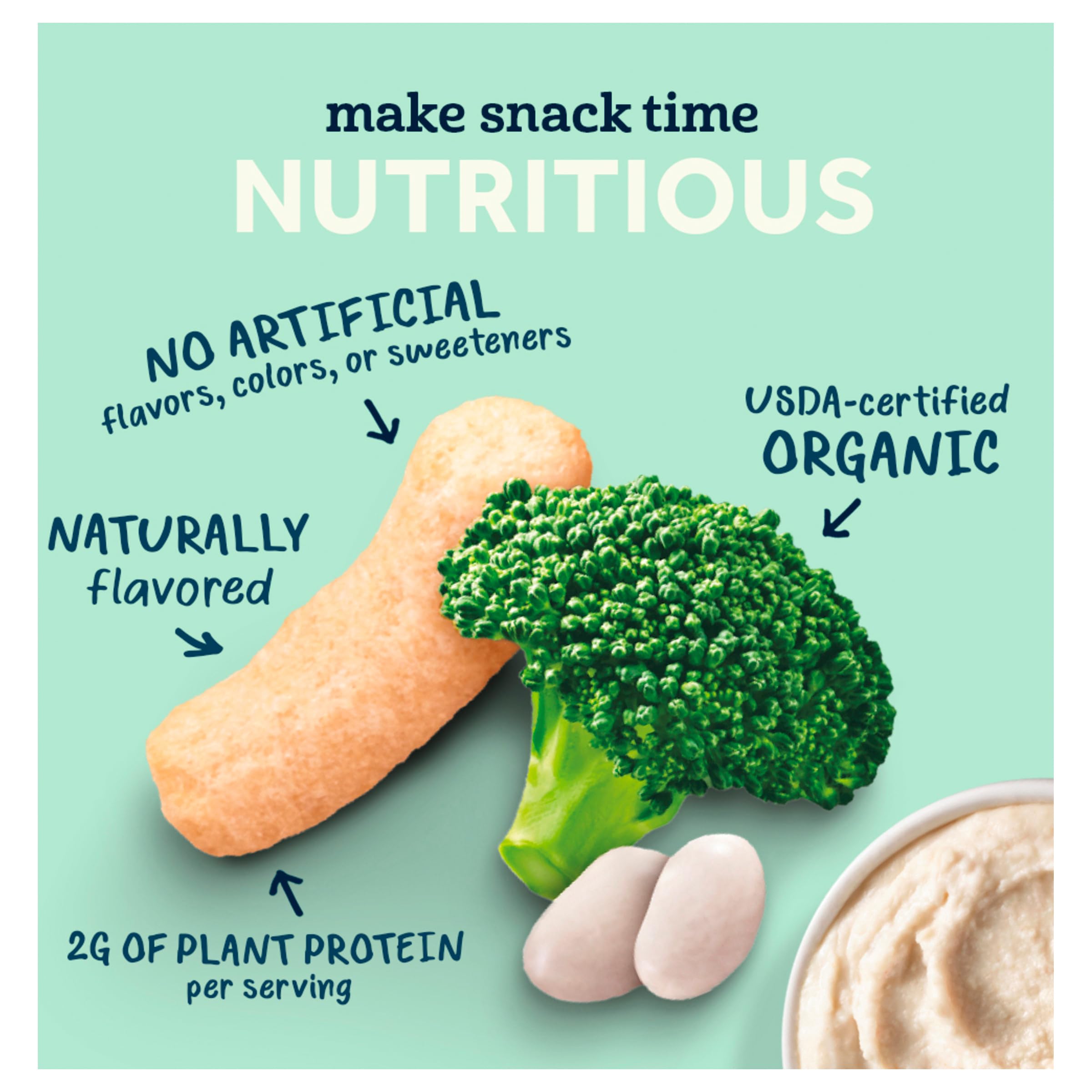 Organic Baby Snacks - Gerber Lil Crunchies White Cheddar & Broccoli 1.59oz (6 Pack) | Healthy Toddler Finger Food for On-the-Go, Daycare & Travel Snacking