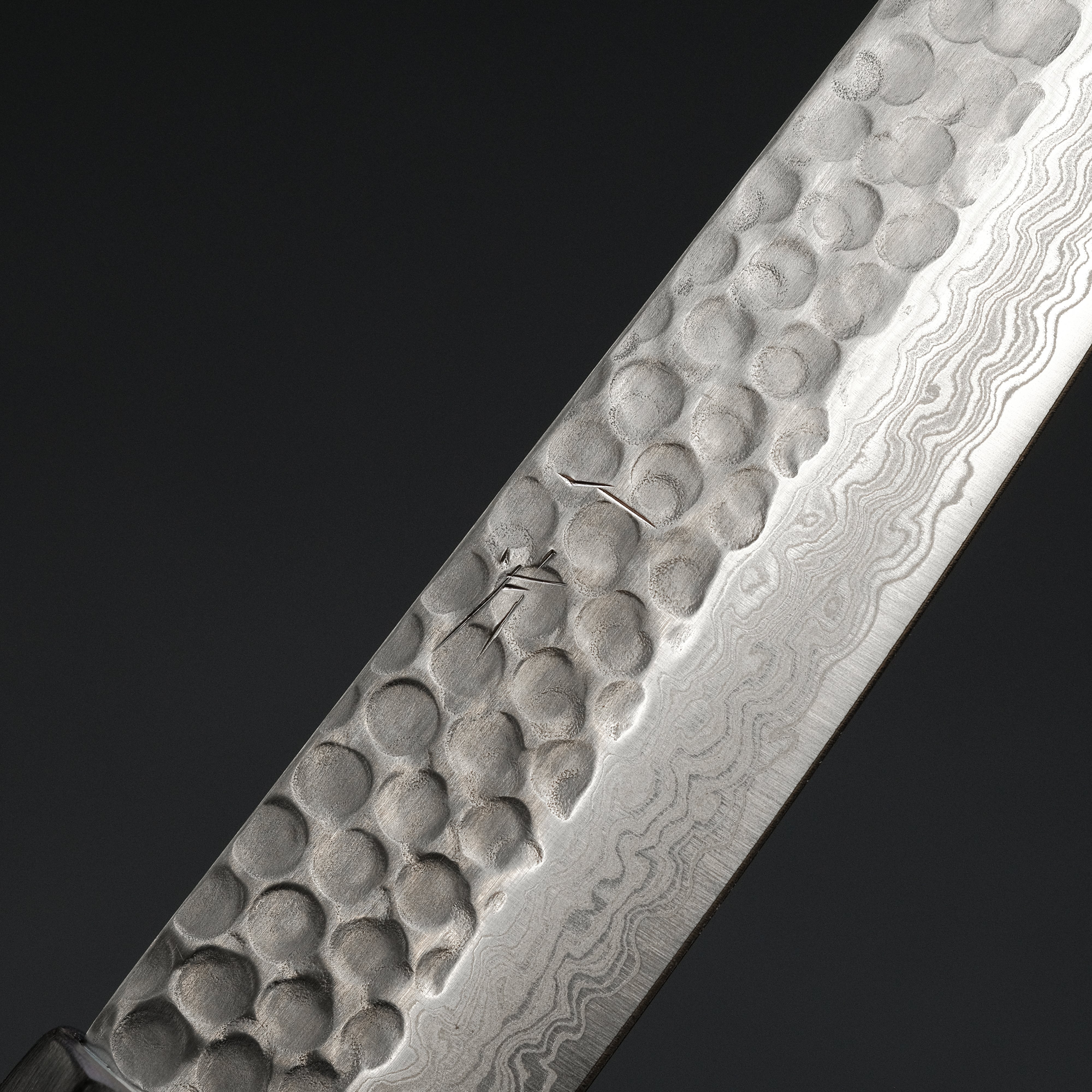 Hitohira HG Tsuchime Damascus Petty Knife 150mm - Japanese Chef Knife with Rosewood Handle - Perfect for Slicing, Chopping & Precision Kitchen Tasks