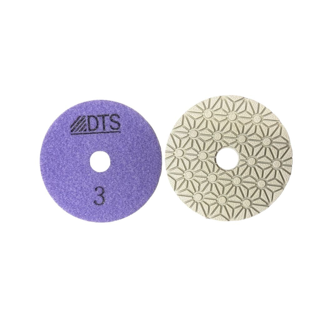 3 Step Diamond Polishing Pads for Granite, Marble & Concrete - Wet/Dry Use - Perfect for Countertops, Floors & DIY Projects
