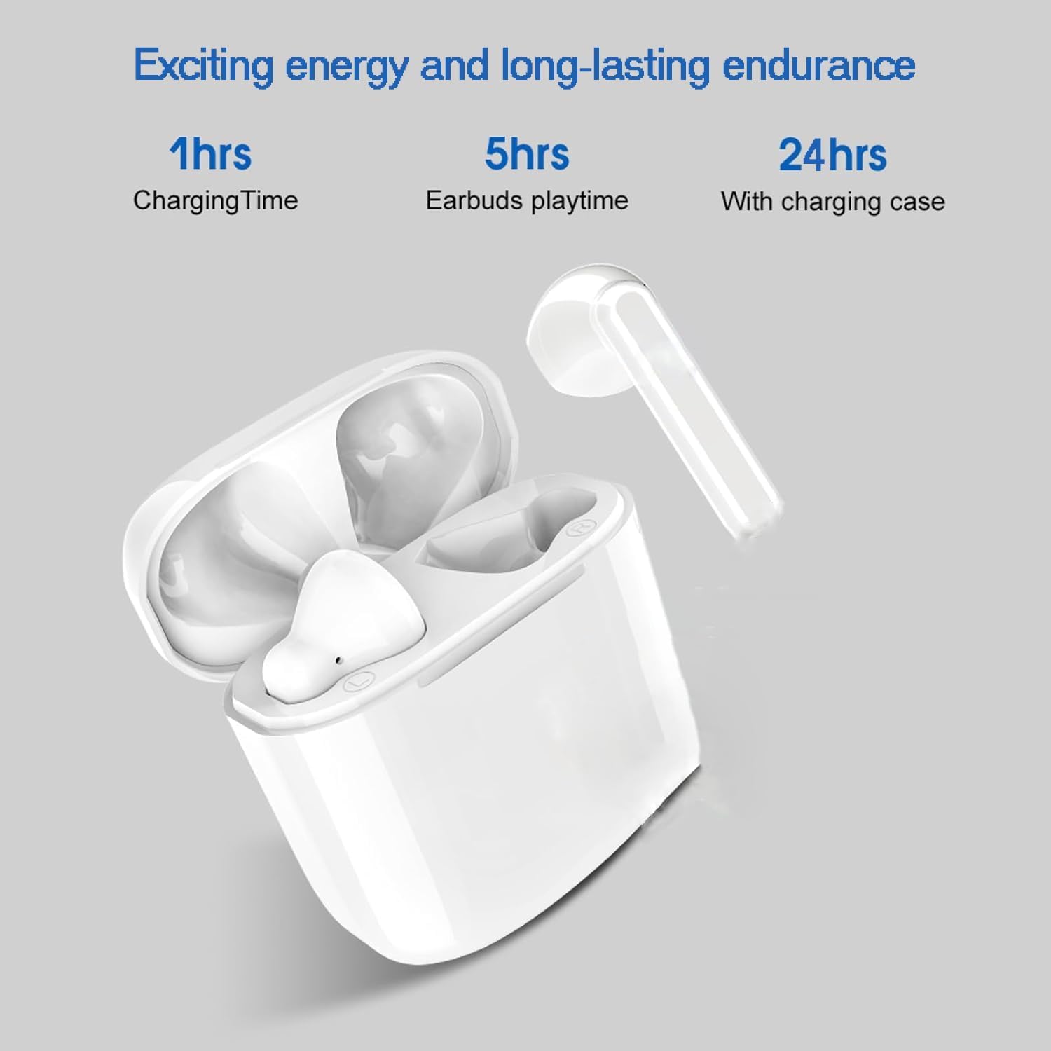Wireless Earbuds Bluetooth 5.3 - Lightweight In-Ear Headphones with IP7 Waterproof, 40H Playtime & 4 Built-in Mics for Crystal Clear Calls - Perfect for Running, Workouts, Gym, Office & Travel