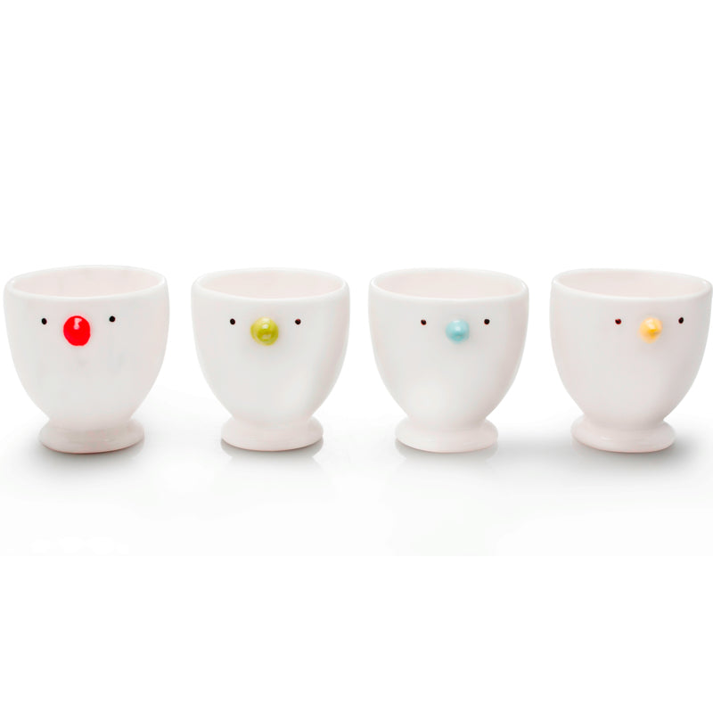 BIA Egg Cup Set - Adorable Chick Design Ceramic Egg Holders for Breakfast, Easter Decor, and Kitchen Tableware - Perfect for Kids, Easter Gifts, and Home Decor