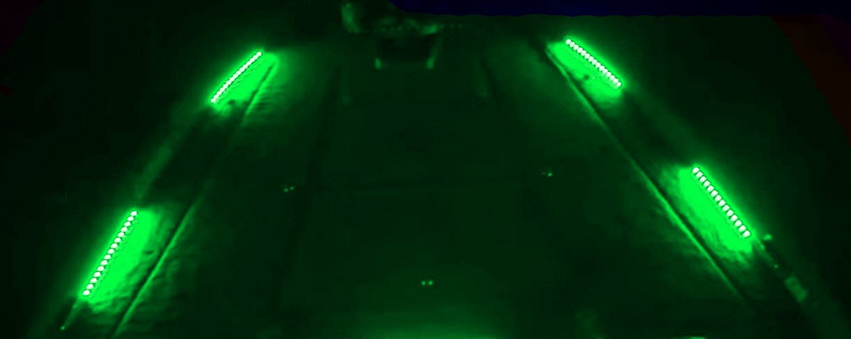 BLAST LED NOX Series - Marine Boat LED Deck Lighting Kit for Front and Rear, Interior LED Light Kit (Green) - Perfect for Night Fishing, Boating, and Water Sports