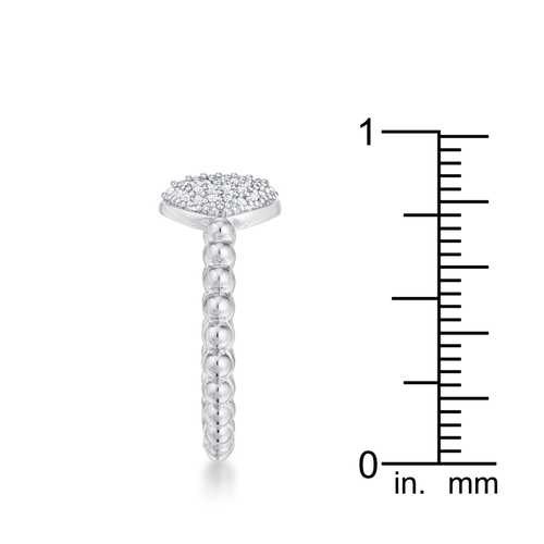 Exquisite Cubic Zirconia Rhodium Plated Ring for Women - Elegant Gift for Anniversary, Engagement & Special Occasions