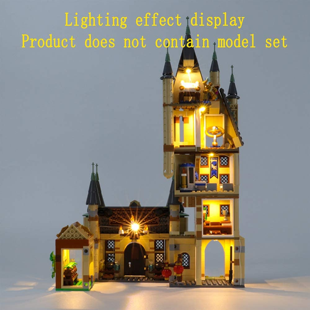 GEAMENT LED Light Kit for Harry Potter Hogwarts Astronomy Tower - Compatible with Lego 75969 (Building Blocks Not Included) | DIY Lighting Set for Lego Castle Model | Perfect for Harry Potter Fans, Room Decor & Gift Ideas