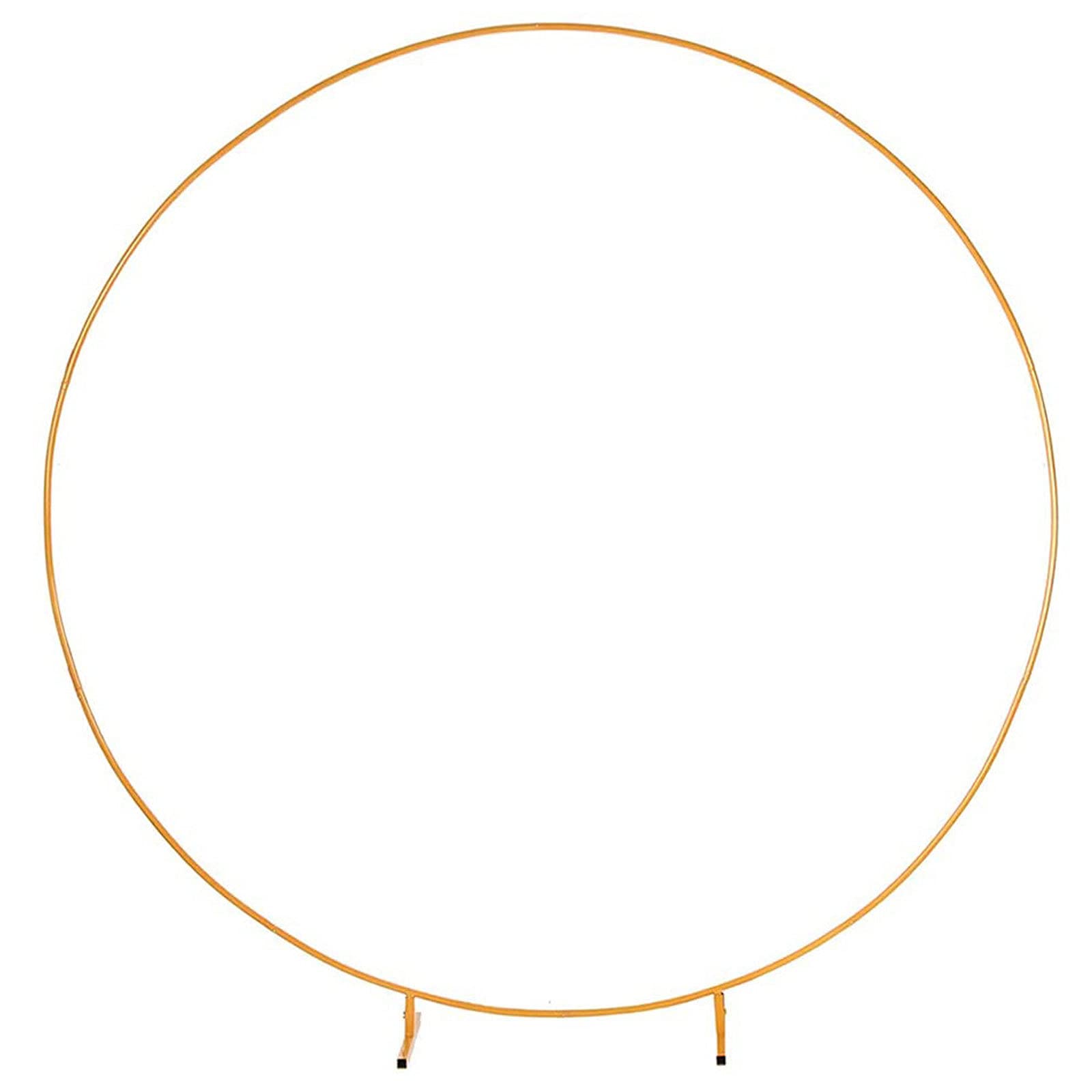 Gold Metal Wedding Arch Stand - 1.2M Round Photo Booth Backdrop with Decorative Hoop for Wedding Ceremony, Garden Party, and Outdoor Event Decorations