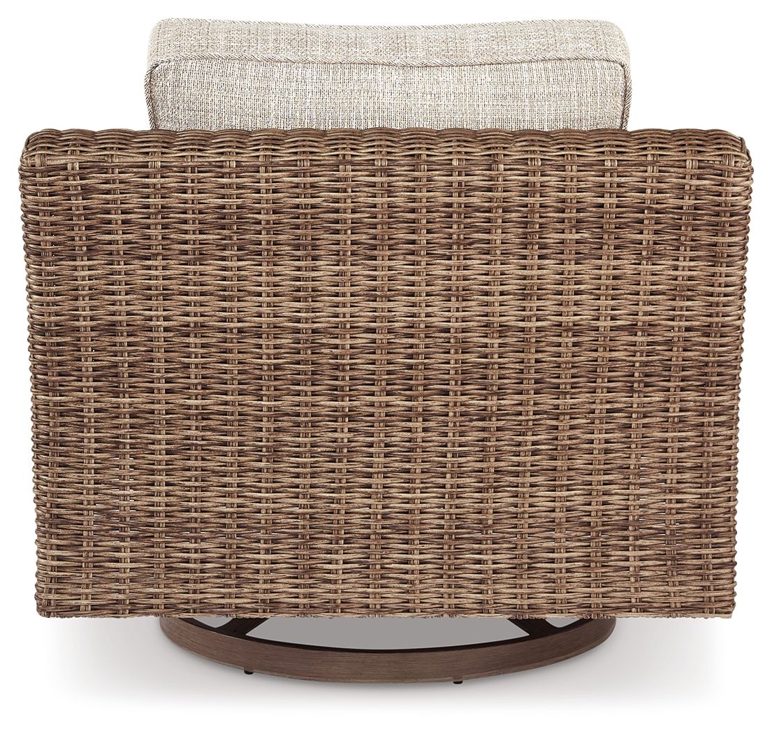 Beachcroft Swivel Lounge Chair - 360-Degree Rotating Patio Chair for Outdoor, Living Room & Poolside Relaxation - Comfortable Modern Accent Furniture for Home & Garden