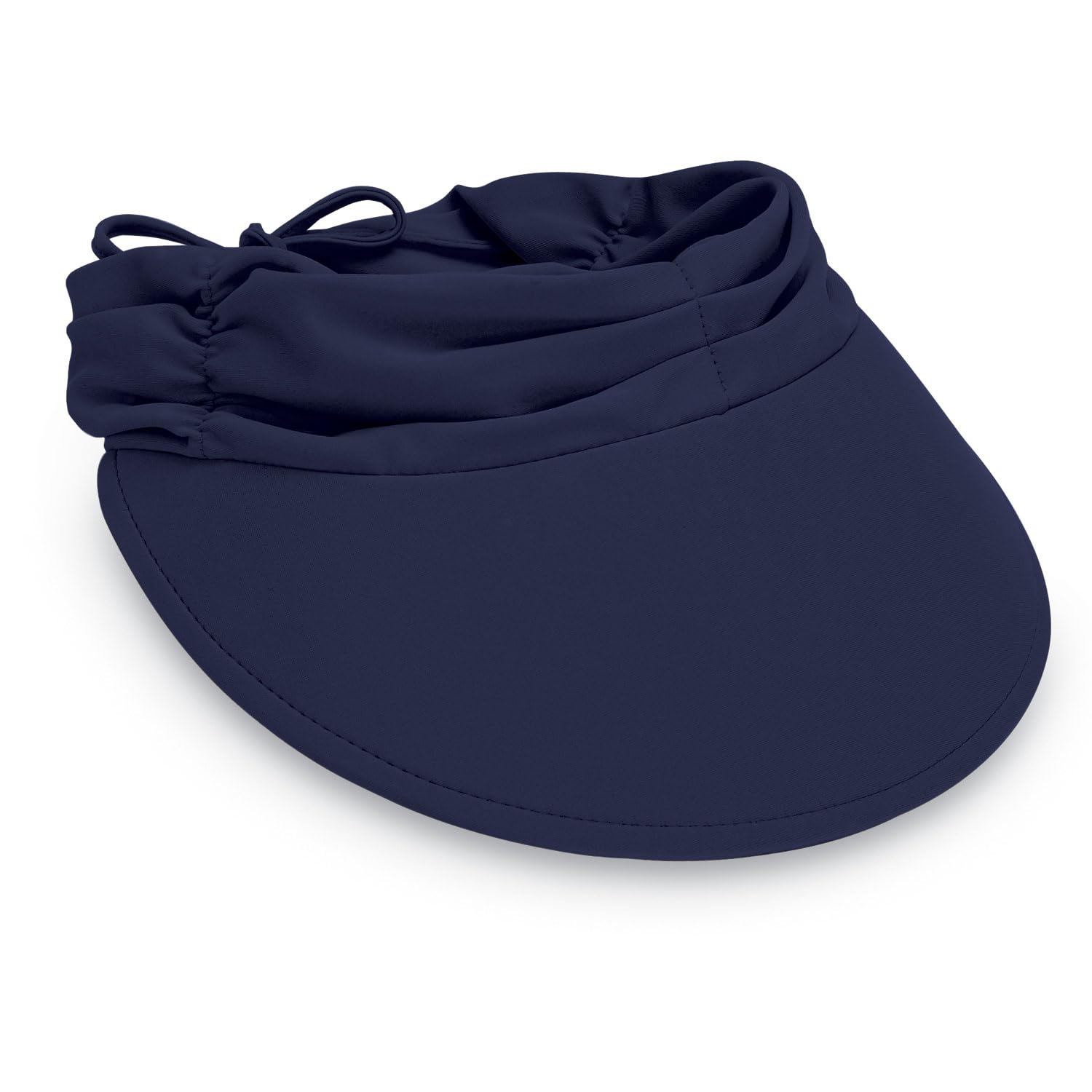 Wallaroo Hat Company Women's Aqua Sun Visor - UPF 50+ UV Protection, Breathable & Lightweight, Navy Blue - Perfect for Beach, Hiking, Golf & Outdoor Adventures