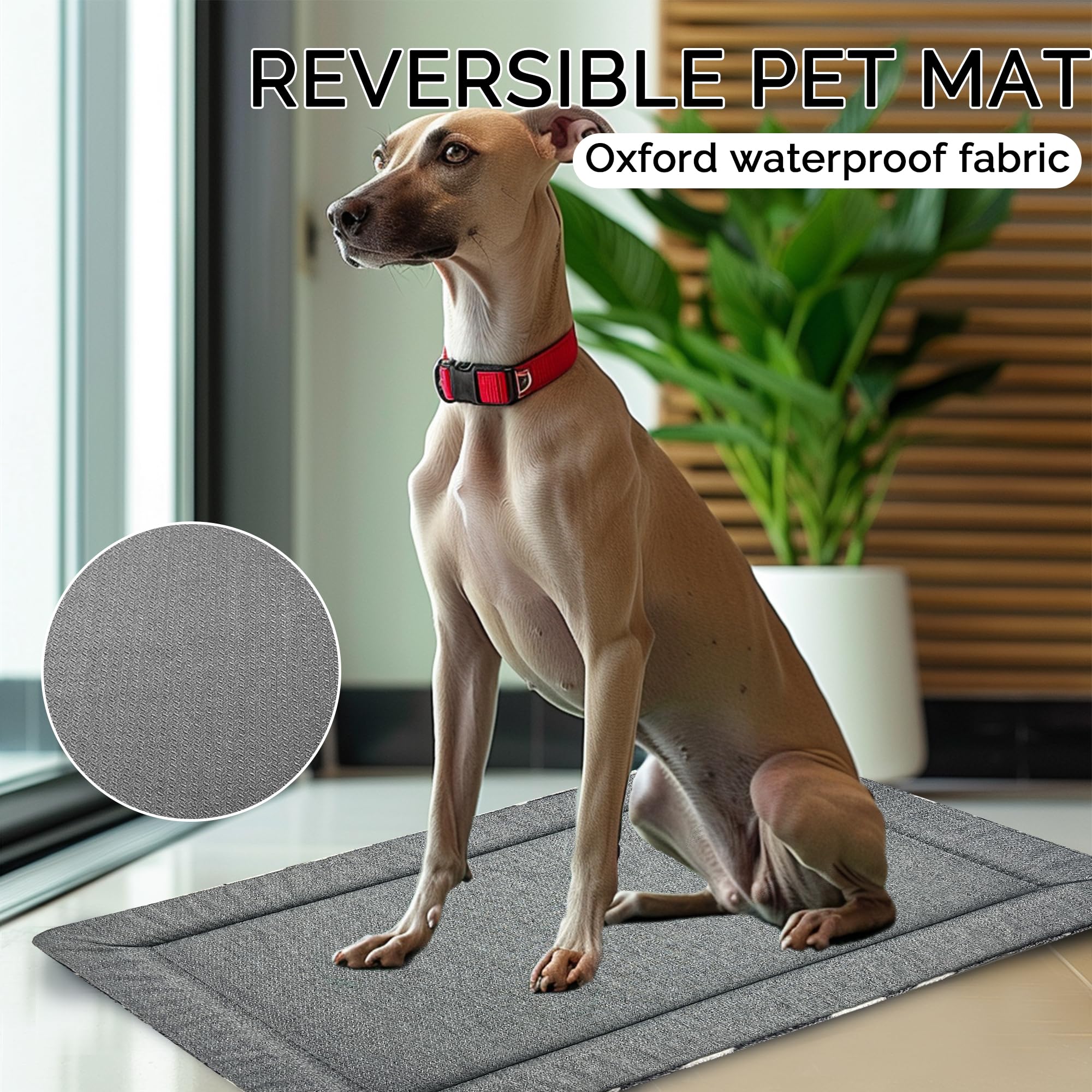 Premium Reversible Dog Bed Mat - Soft Dual-Sided Crate Pad for All Seasons - Machine Washable Pet Mat for Home, Travel & Kennels - Comfortable & Durable Dog Sleeping Mat for Small, Medium & Large Breeds - Perfect for Crates, Floors & Car Rides