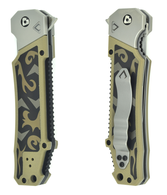 V Nives Vamp Dagger Folding Knife - Tactical Pocket Knife with Stainless Steel Blade for Outdoor, Camping, Survival & EDC (Everyday Carry)
