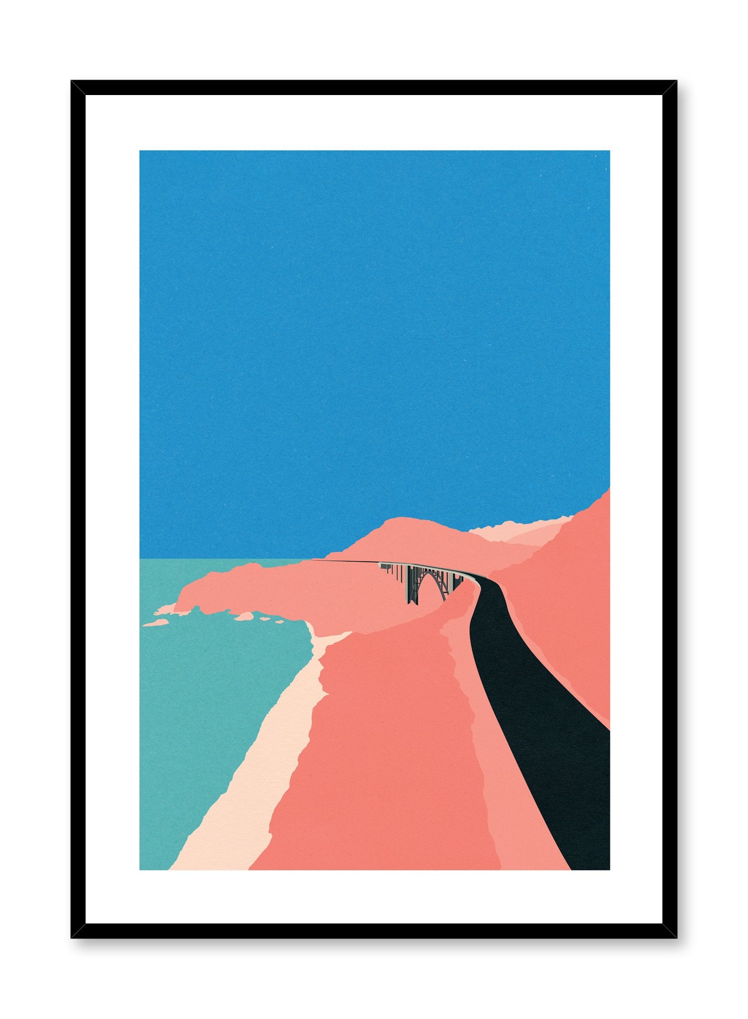 Pacific Coast Wall Art Poster - Stunning Beach & Ocean Scenery Print for Home, Office & Dorm Decor - Perfect for Coastal Theme Bedroom, Living Room & Bathroom