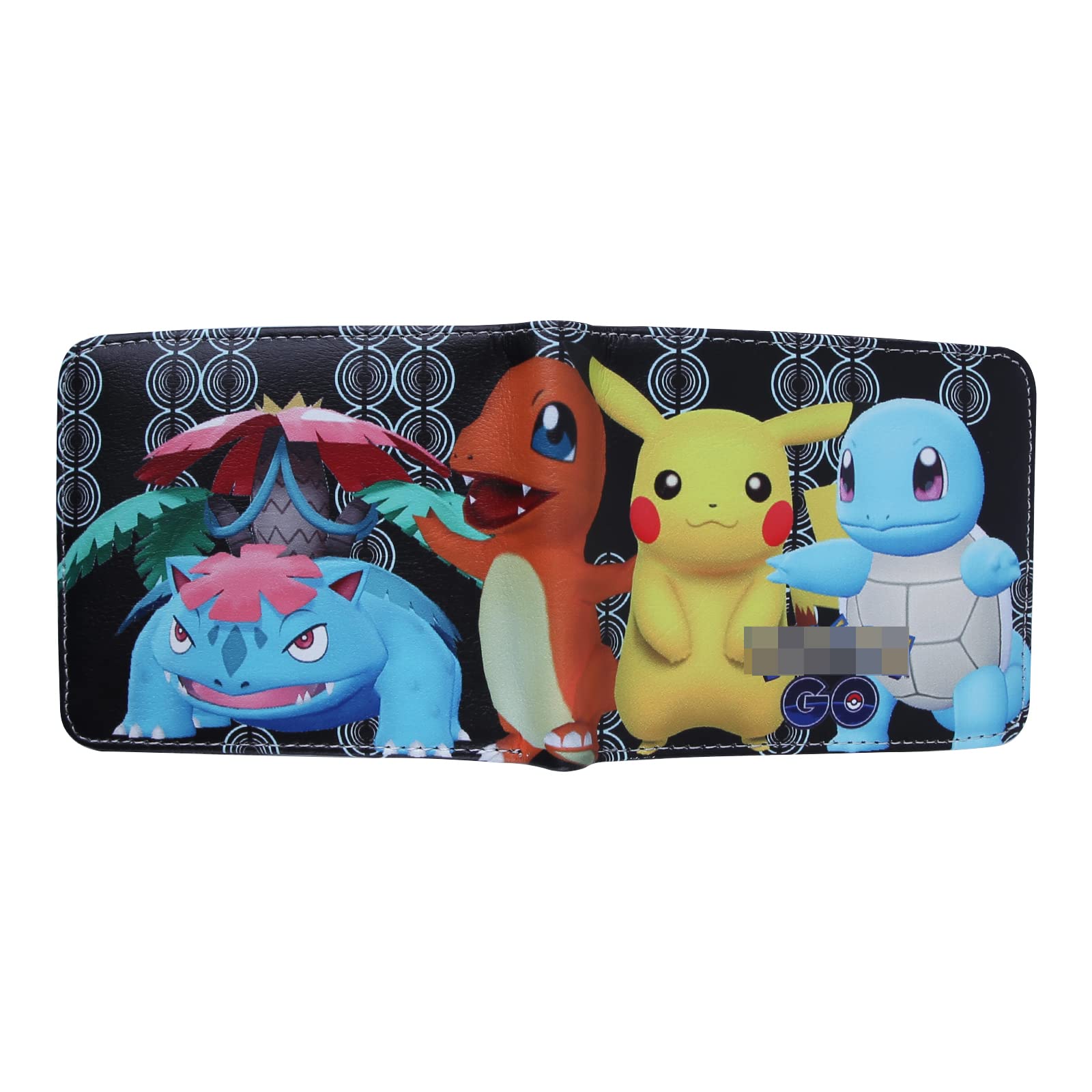 Eiwivoo Bi-fold PU Leather Wallet for Men Women Kids - RFID Blocking Card Holder with Coin Pocket - Cartoon Anime Game Design - Perfect Gift for Boys Girls (Ideal for School, Travel, Shopping)