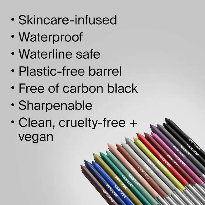 Haus Labs Optic Intensity Eco™ Waterproof Gel Eyeliner Pencil - Long-Lasting, Smudge-Proof for Day & Night Makeup Looks