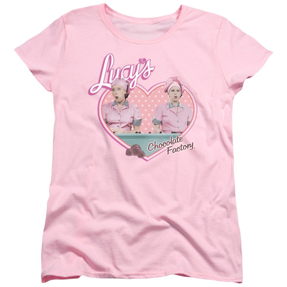 Trevco I Love Lucy Chocolate Factory Women's T-Shirt | Vintage TV Show Tee | Funny Gift for Fans | Perfect for Cosplay, Parties & Casual Wear