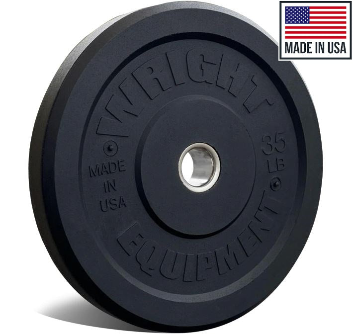 Premium Wright AMP Bumper Plates - Made in USA - Durable Olympic Weight Plates for CrossFit, Powerlifting & Home Gym Workouts