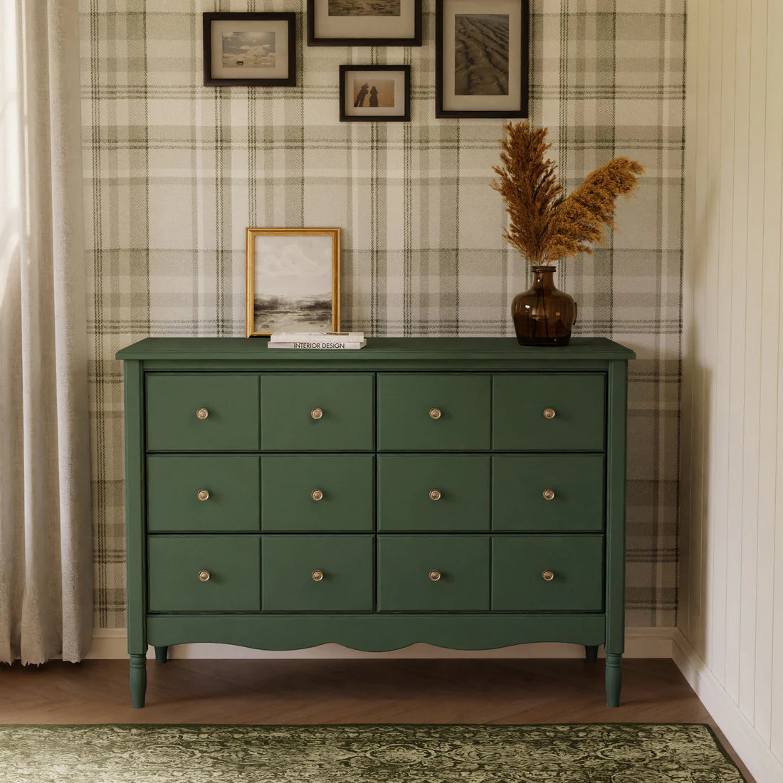Liberty 6 Drawer Assembled Dresser - Modern Wooden Chest of Drawers for Bedroom Storage | Perfect for Organizing Clothes, Linens & Accessories in Home, Dorm or Nursery