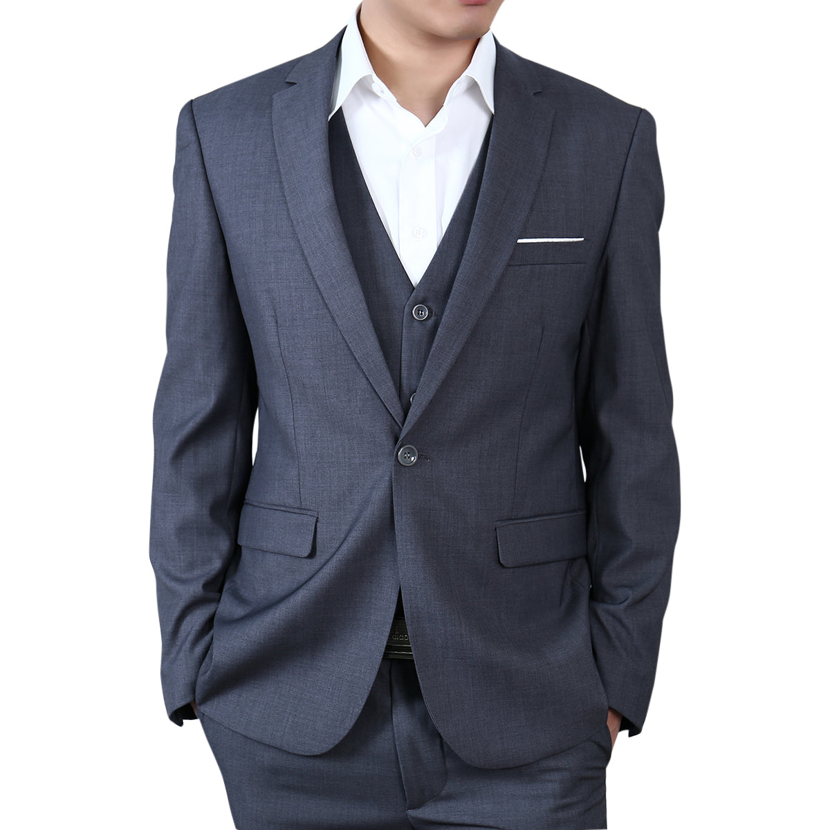 Dark Grey Slim Fit Casual Blazer for Men - Business & Office Wear | Perfect for Work, Meetings & Formal Events