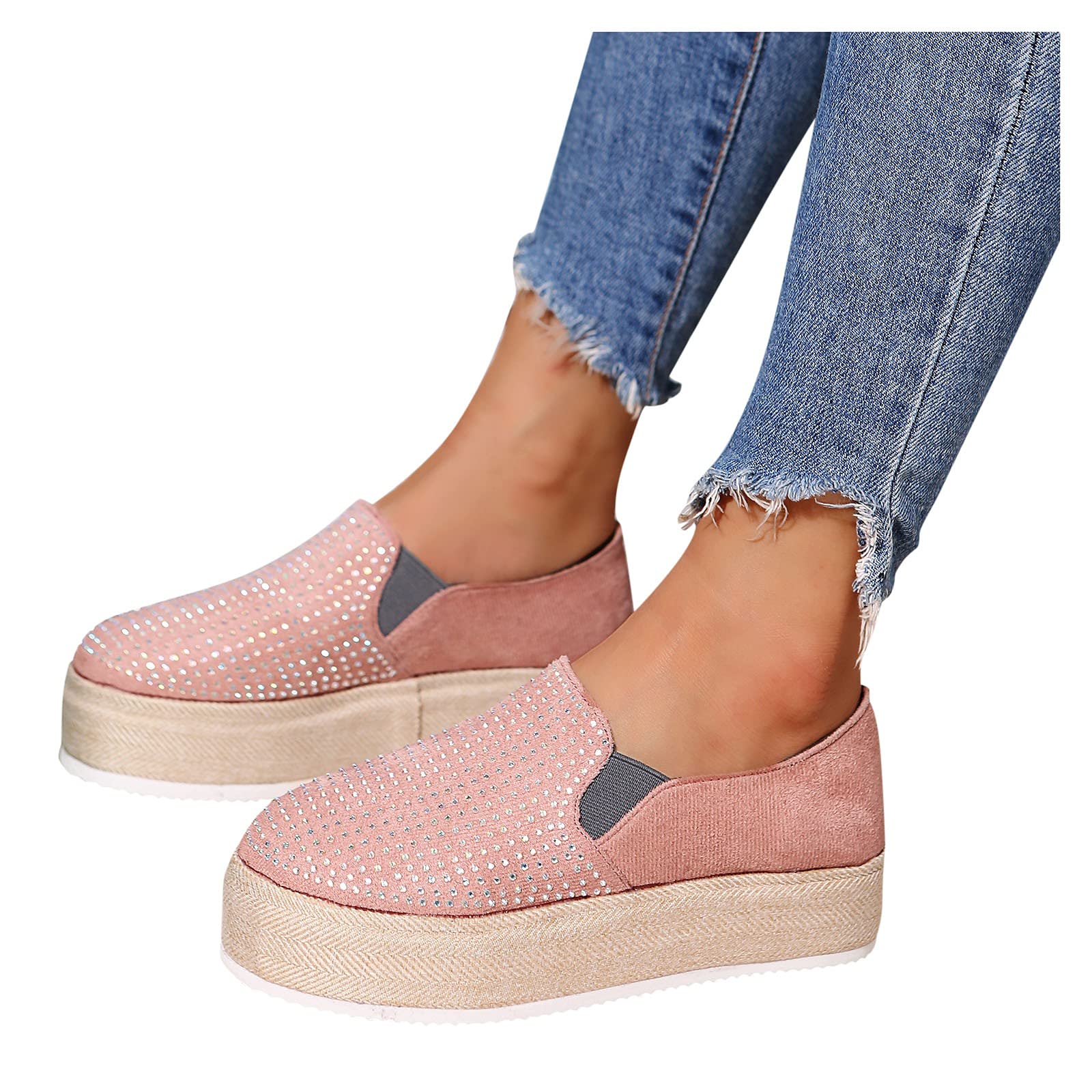 Nihewoo Women's Fashion Sneakers - Slip On Loafers with Breathable Mesh, Lightweight Casual Walking Shoes for Work, Travel & Everyday Wear