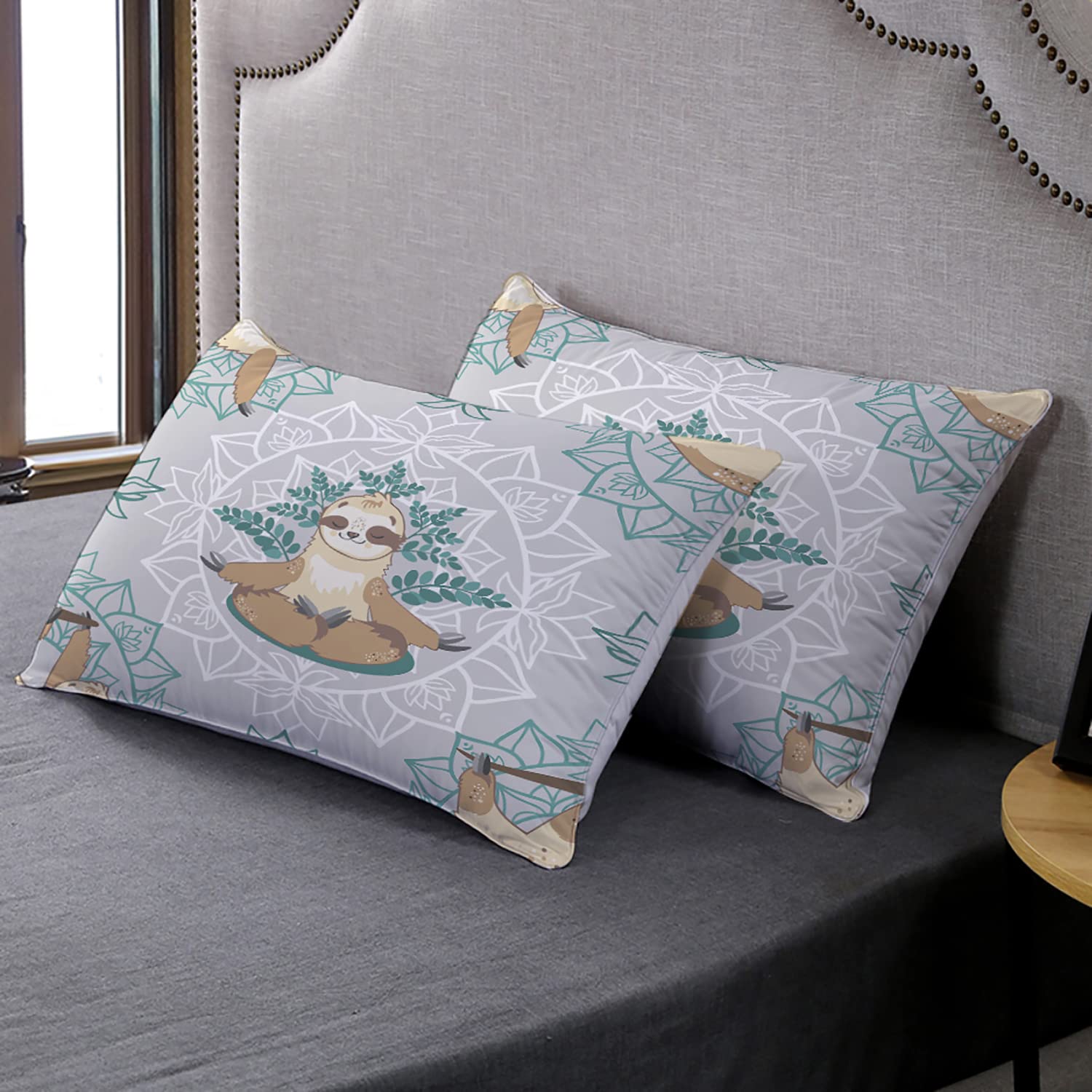 Cartoon Sloth Duvet Cover Set for Kids - Twin Size 3-Piece Bedding Set with 1 Quilt Cover & 2 Pillowcases - Soft Printed Sloth Pattern for Boys & Girls - Perfect for Kids' Bedrooms, Sleepovers & Cozy Room Decor