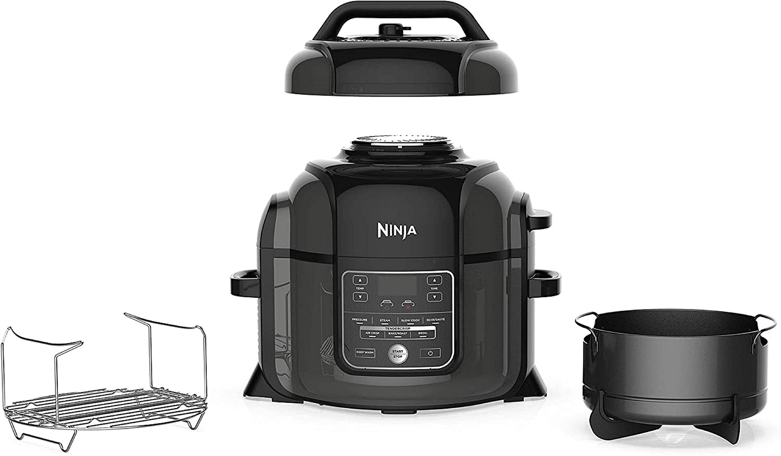 Ninja OP301 Foodi 9-in-1 Multi-Cooker - 6.5 Quart Pressure Cooker, Slow Cooker & Air Fryer with High Gloss Finish (Renewed) - Perfect for Family Dinners, Meal Prep & Healthy Cooking