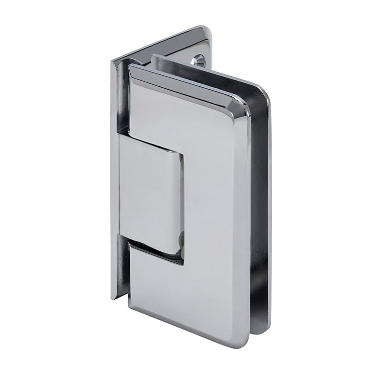CRL Chrome Cologne 544 Series 5176 Pre-Set Wall Mount Offset Back Plate Hinge - Heavy Duty Cabinet & Door Hardware for Bathroom, Kitchen & Commercial Use