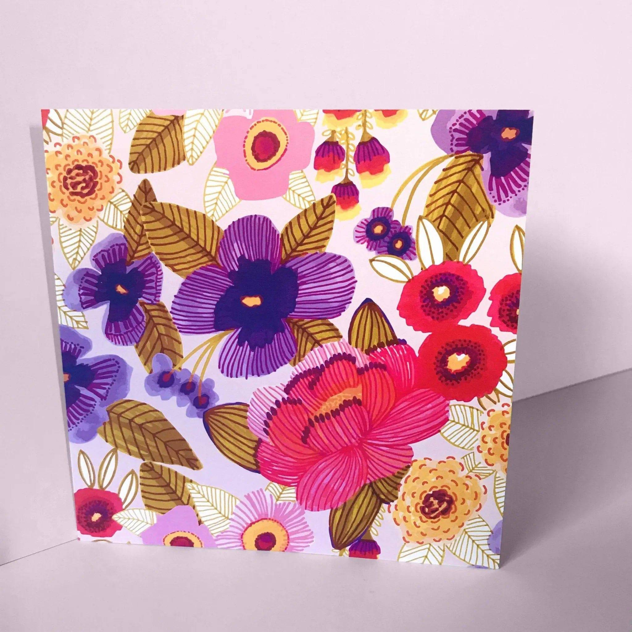 Viola Floral Greeting Card Set - 12 Handmade Flower Design Blank Cards with Envelopes for Birthday, Wedding, Thank You & Special Occasions - Perfect for DIY Invitations & Heartfelt Messages