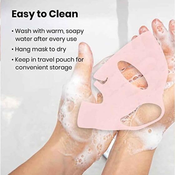 Reusable Silicone Face Mask Cover - Moisturizing Skin Care Wrap for Sheet Masks | Prevents Evaporation | Spa & Night Skincare Routine