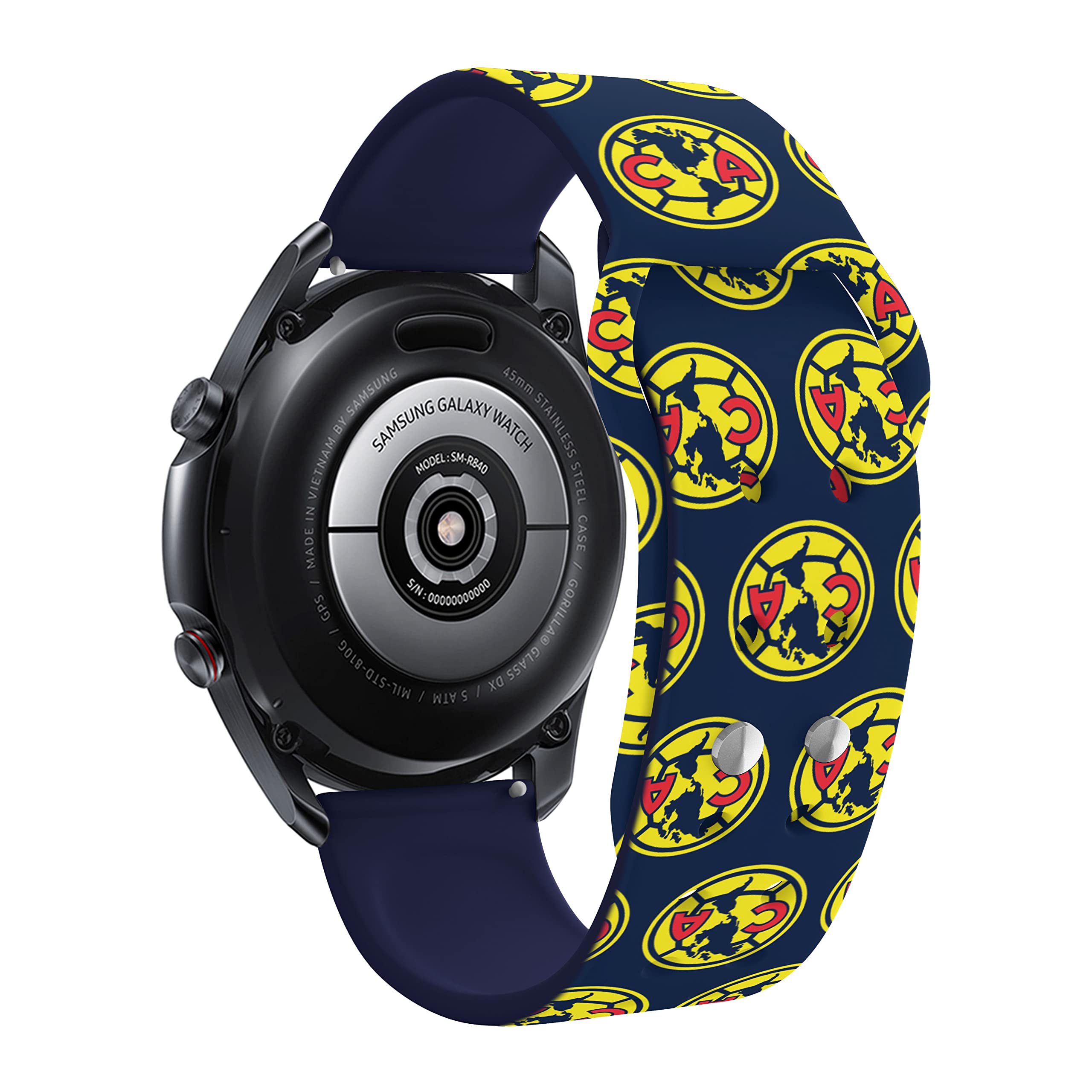Affinity Bands Club America HD Watch Band Compatible with Samsung Galaxy Watch 4/5/6, Galaxy Watch Active 2, and More - Premium Durable Replacement Strap for Workouts, Running, and Everyday Wear