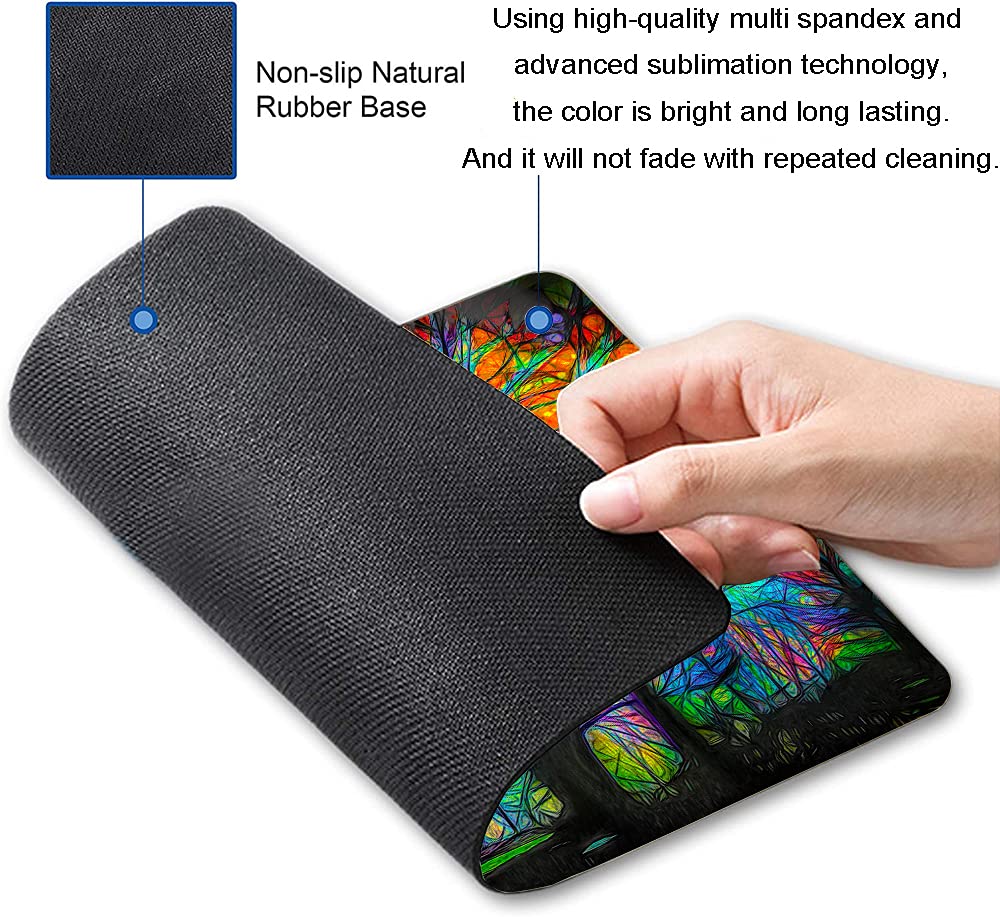 Custom Tree Design Mouse Pad - Non-Slip Rubber Base, Waterproof Square Mousepad for Office & Laptop (9.5