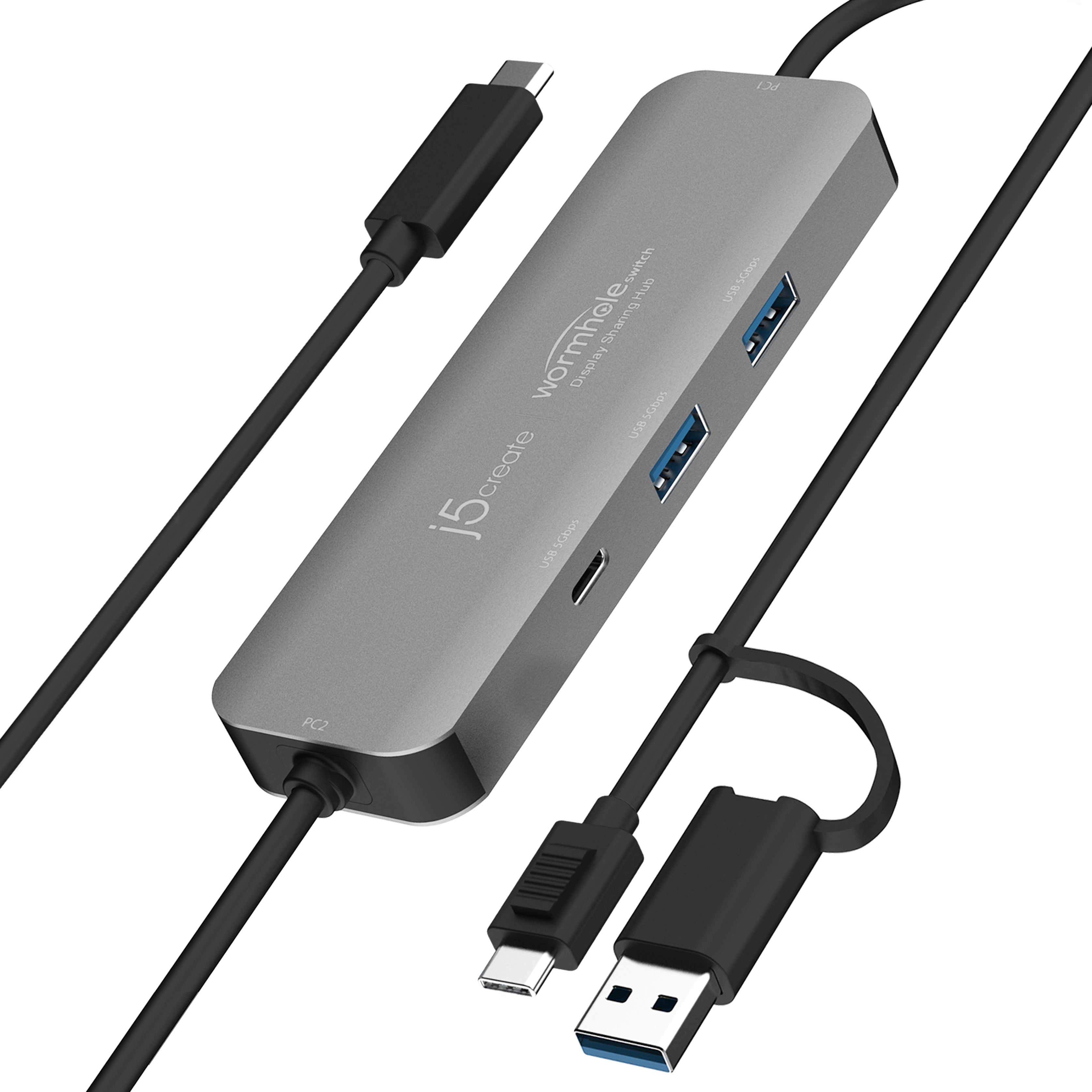 Wormhole Switch™ 4K HDMI Display Sharing Hub - Multi-Screen Adapter for Laptop, PC, Mac - Perfect for Home Office, Gaming & Conference Presentations