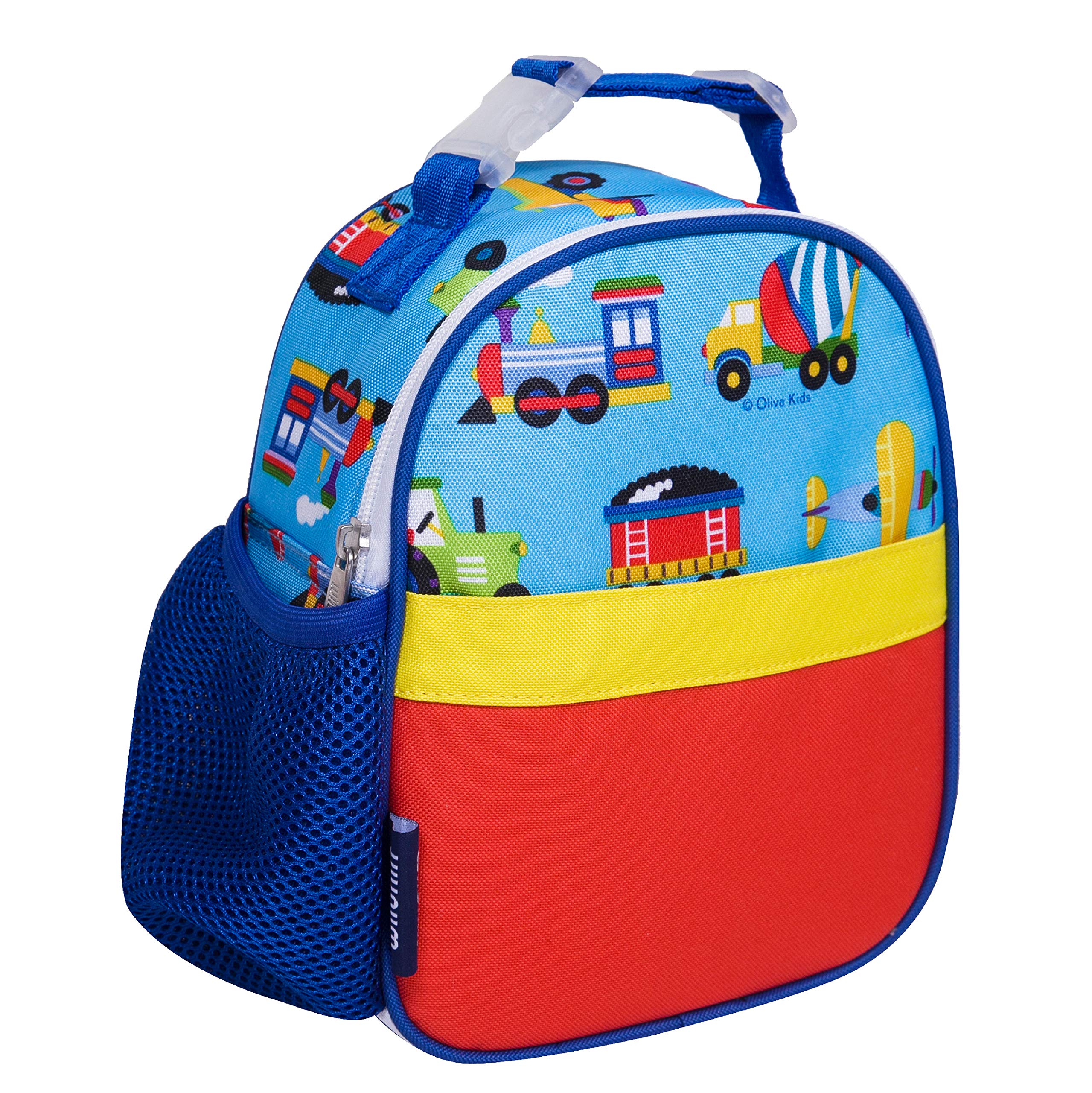 Wildkin Insulated Clip-in Lunch Box for Kids - BPA-Free, Leak-Proof & Durable - Perfect for School Lunches, Travel Snacks & Outdoor Activities (Trains, Planes & Trucks Design)