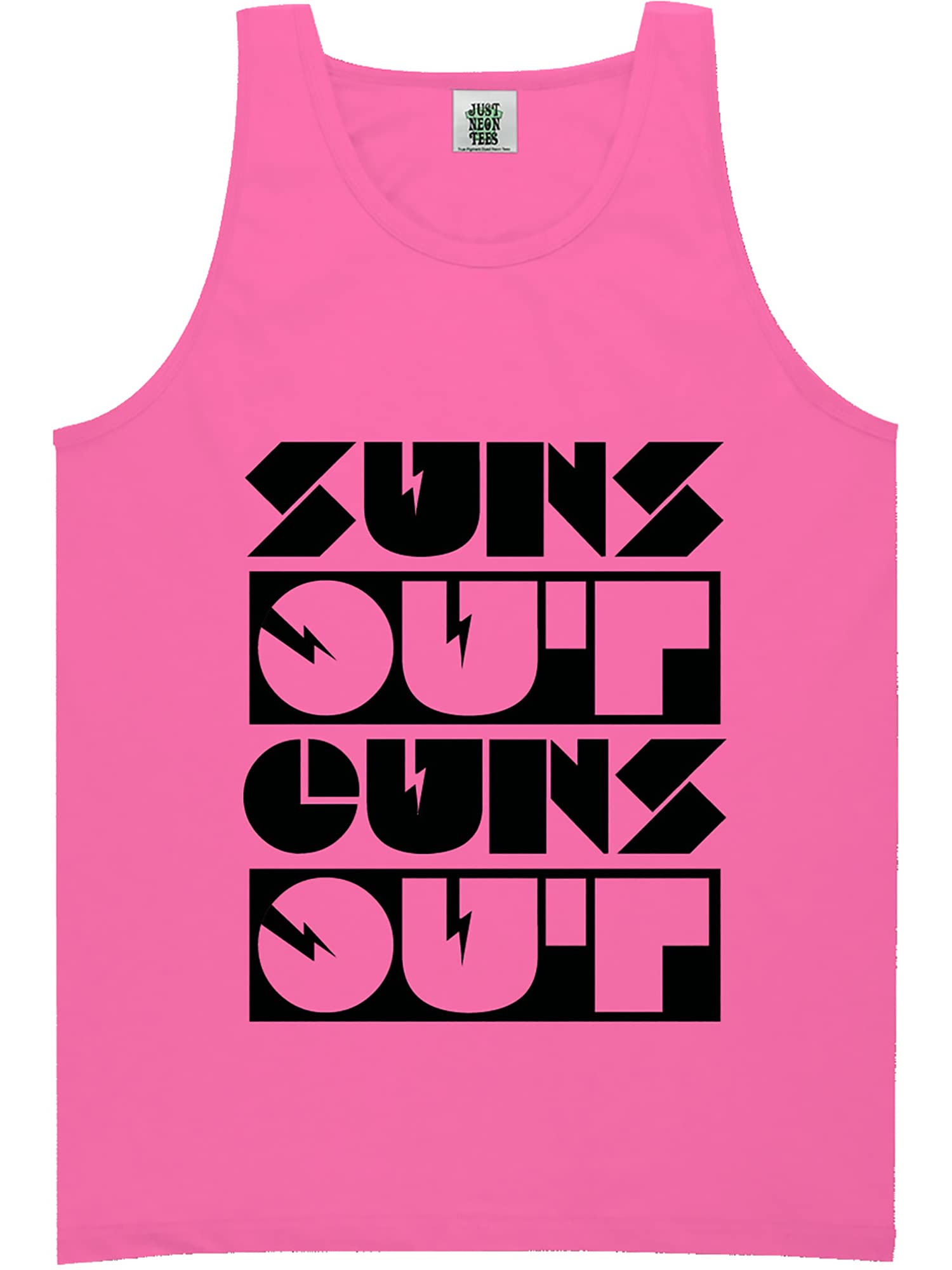 Bright Neon Tank Top for Women - 6 Vibrant Colors | Workout, Gym, Running & Summer Outfit | Suns Out Guns Out Sleeveless Shirt