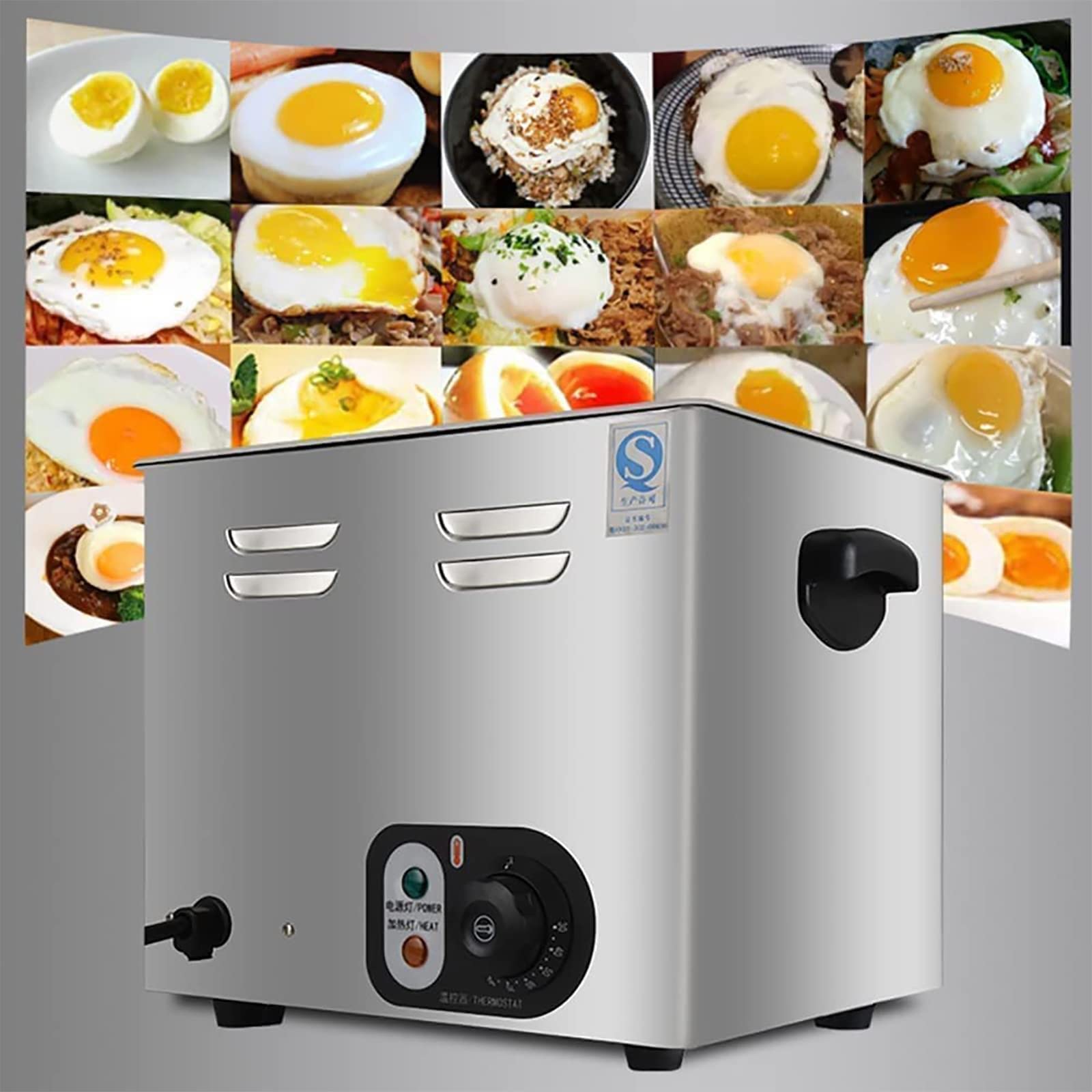 Commercial 2600W Hot Spring Egg Cooker - 60 Egg Capacity Automatic Egg Boiler & Steamer for Restaurants - Soft/Hard Boiled & Omelette Maker (110V) - Perfect for Breakfast Buffets, Cafés & Commercial Kitchens