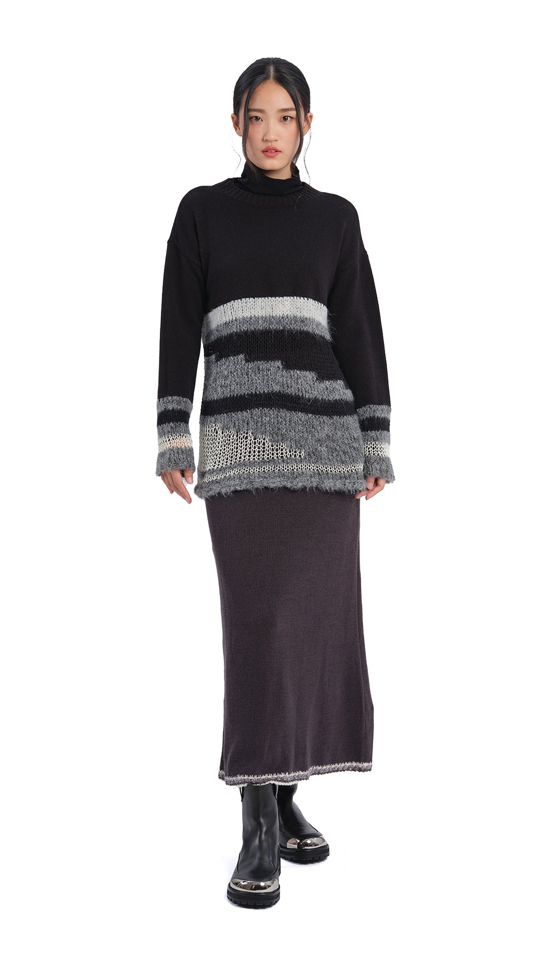 Soft & Cozy Mix Yarn Sweater for Women - Trendy Knit Pullover for Fall & Winter | Perfect for Casual Outfits, Office Wear & Holiday Gatherings