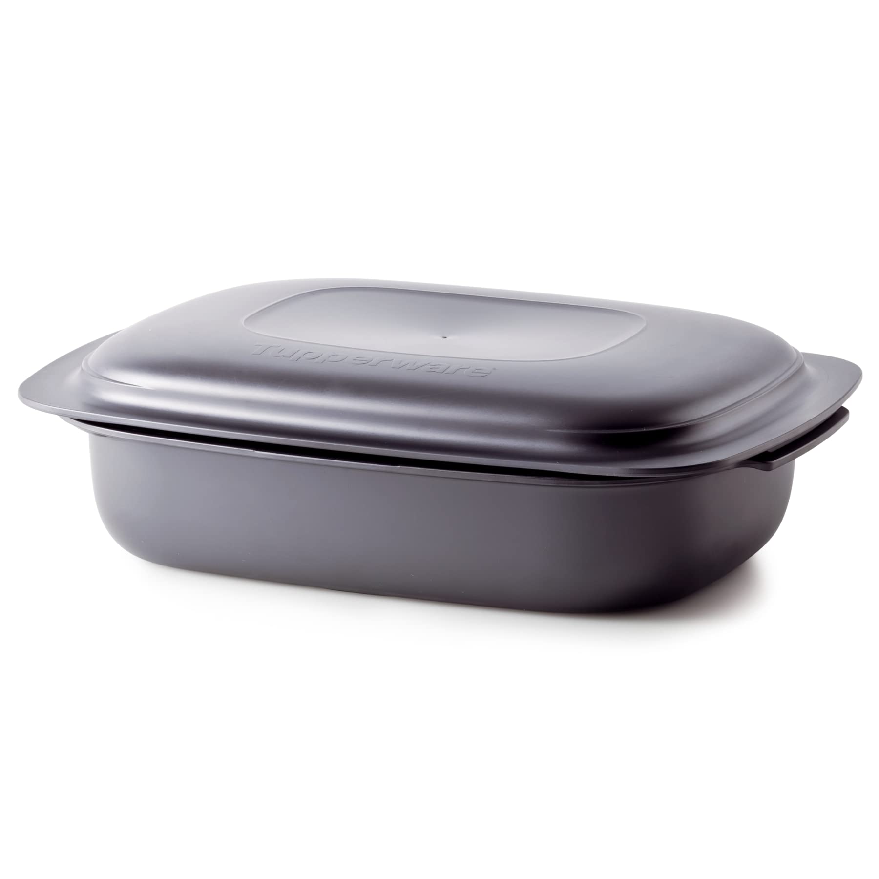 Tupperware Ultra Pro Oval Oven Safe 3.5qt (3.3L) Lasagna Casserole Dish - Microwave & Freezer Safe - Cosmos Black - Perfect for Baking, Meal Prep & Leftovers