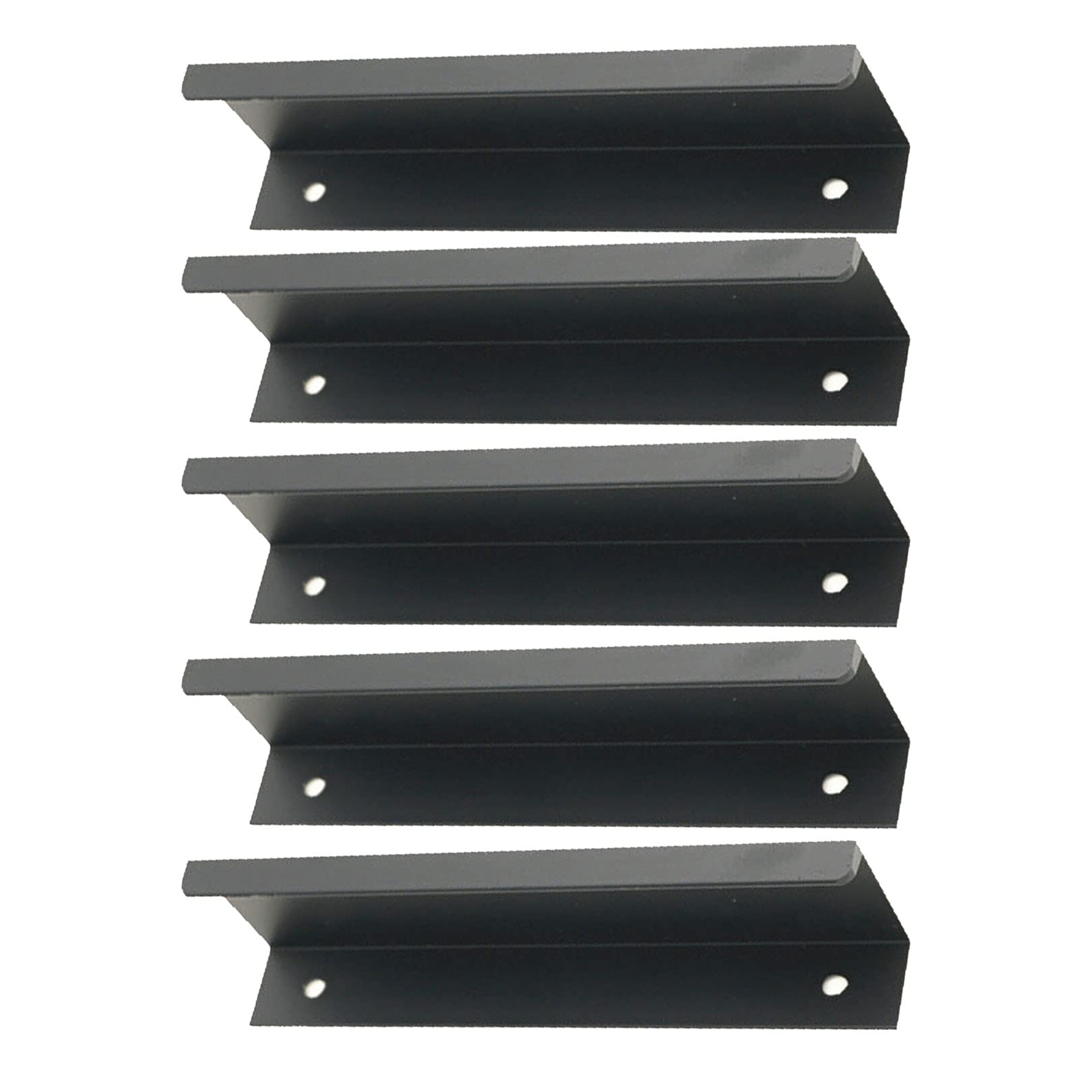 Black Aluminum Alloy Invisible Cabinet Handles - Modern Finger Edge Pulls for Kitchen Drawers & Furniture (2-Pack, 30mm Length) - Perfect for Sleek Kitchen Renovations & Contemporary Home Decor