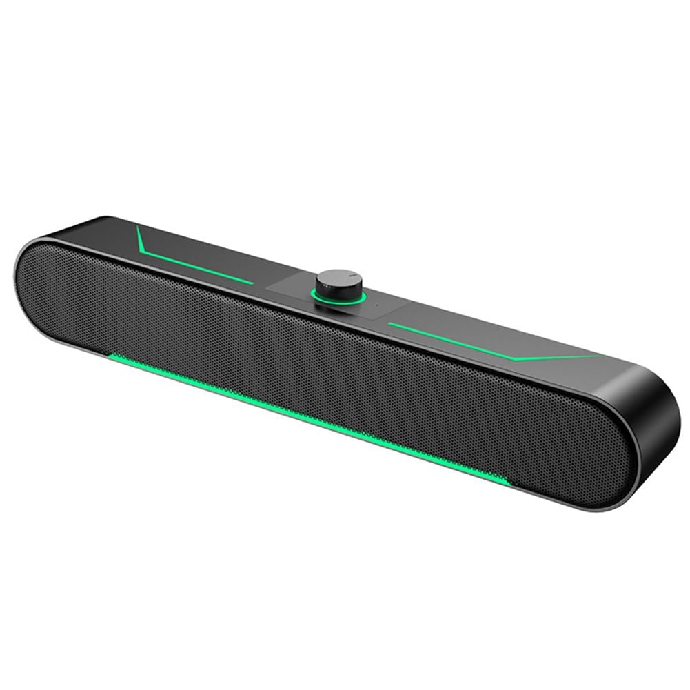 Kioball Gaming Computer Speakers with LED Lights - High Volume Desktop Stereo Soundbar for PC, Laptop, Music & Movies | Perfect for Gaming Setup, Home Office & Entertainment Systems