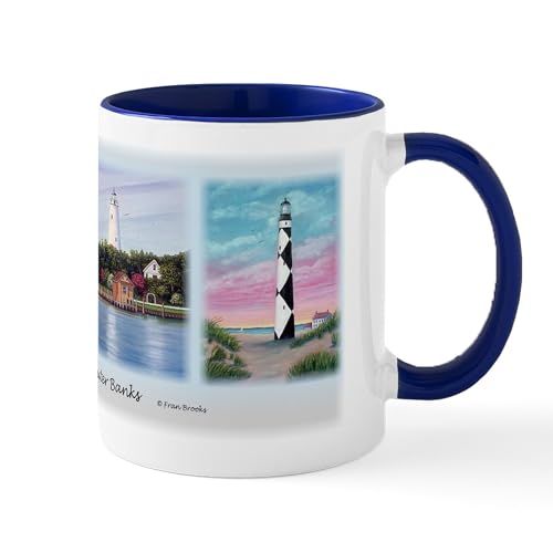 White/Navy Inside - Lighthouses Of The Outer Banks Mug