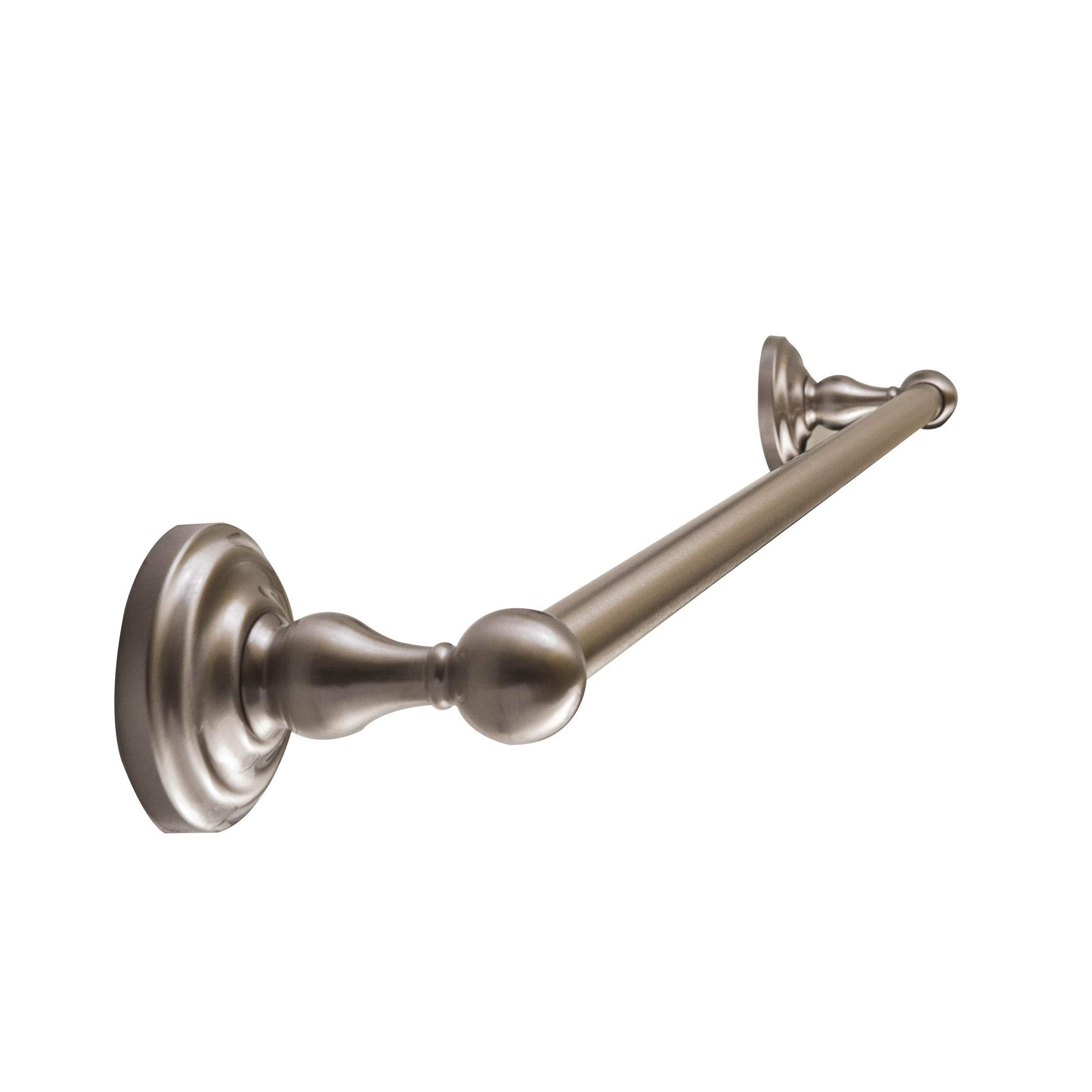 SENTO ROBIKI 5-Piece Satin Nickel Bathroom Accessories Set - Wall Mounted Robe Hook, Toilet Paper Holder, Towel Ring, 18