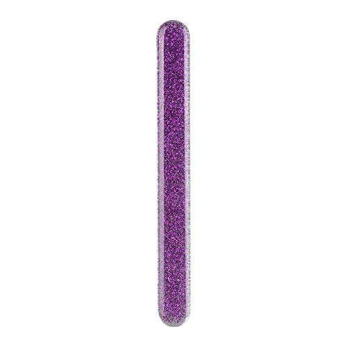 Premium Nano Glass Nail File Set - Crystal Nail Buffer & Polisher for Manicures & Pedicures - Durable Purple Glass Nail Art File for Smooth Shaping & Shining - Perfect for Home Salon, Travel & Professional Nail Care