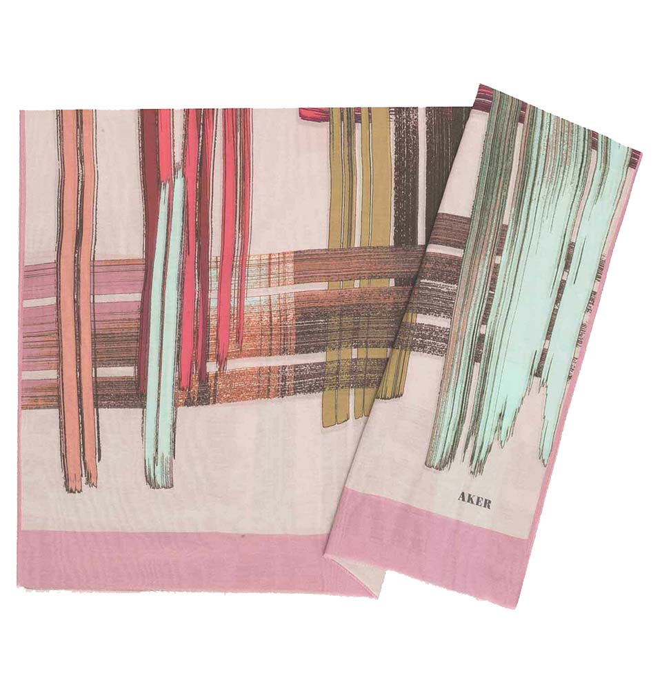 Aker 8095 491 Silk Cotton Patterned Hijab Shawl - Soft & Breathable for Women, Perfect for Daily Wear, Prayer, and Special Occasions