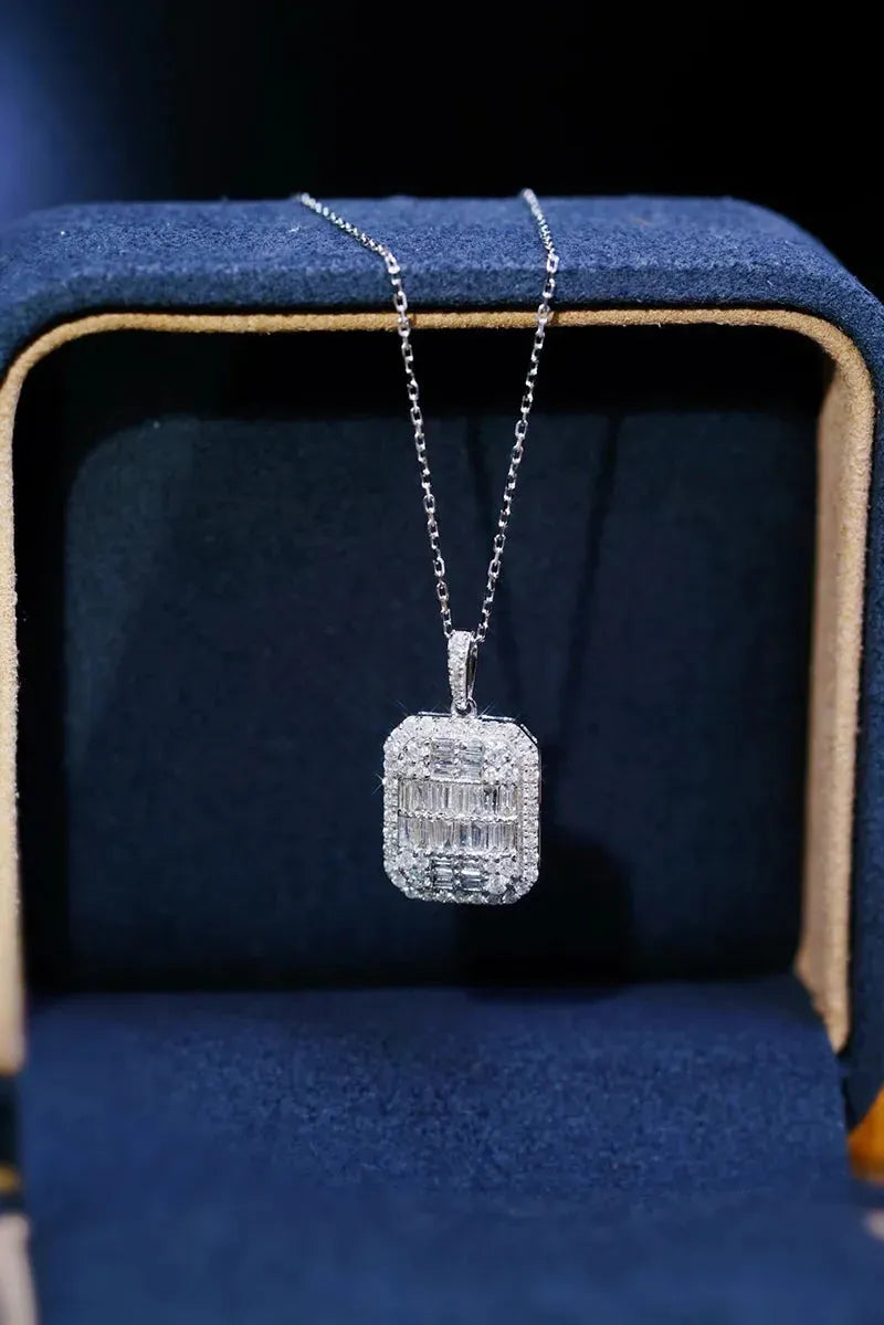 18K White Gold Diamond Pendant Necklace for Women - 1.0 Carat Real Natural Diamond Wedding Jewelry, Classic Shiny Design | Perfect for Anniversaries, Engagements & Special Occasions