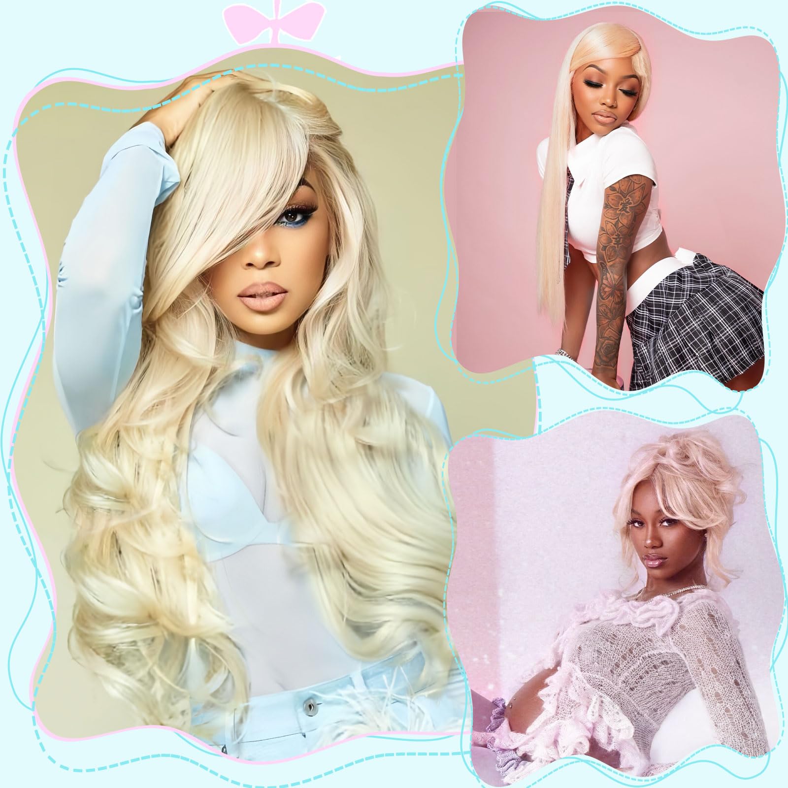 30 Inch 613 Blonde 13x6 Lace Front Wig - 200% Density Human Hair Body Wave with Pre-Plucked HD Lace Frontal | Perfect for Cosplay, Daily Wear & Special Occasions
