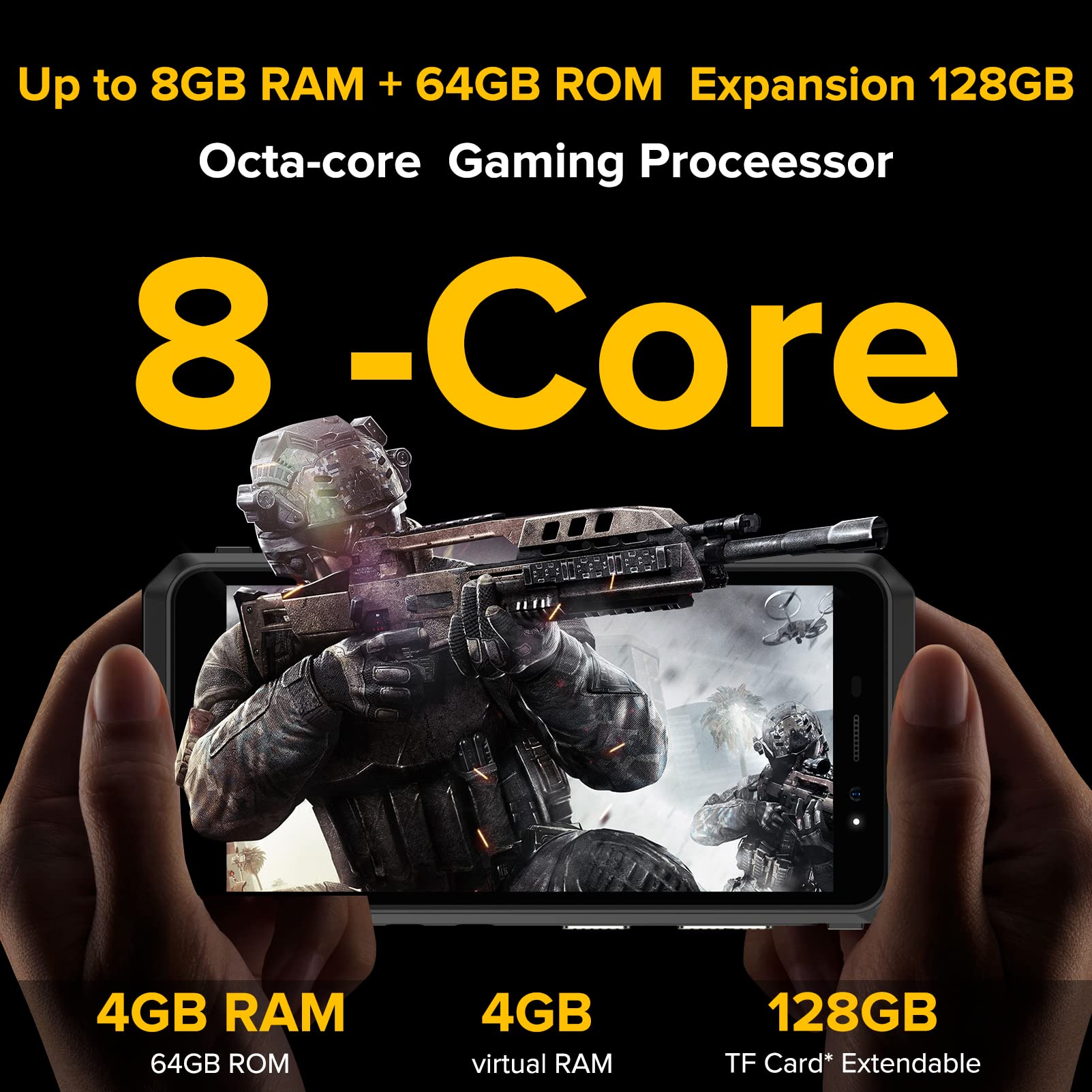 Ulefone Power Armor X11 Pro Rugged Smartphone - 8150mAh Battery, 8GB RAM 64GB ROM, Android 12 Octa-Core, 16MP Camera, 5.45