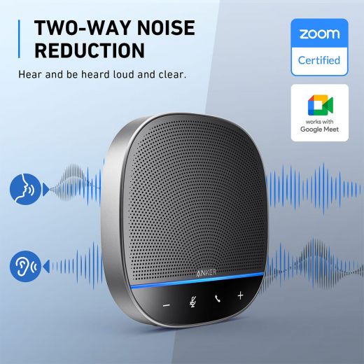 Anker PowerConf S500 Bluetooth Speaker - Wireless Conference Speaker with HD Voice, 24H Battery Life for Home Office, Online Meetings & Webinars