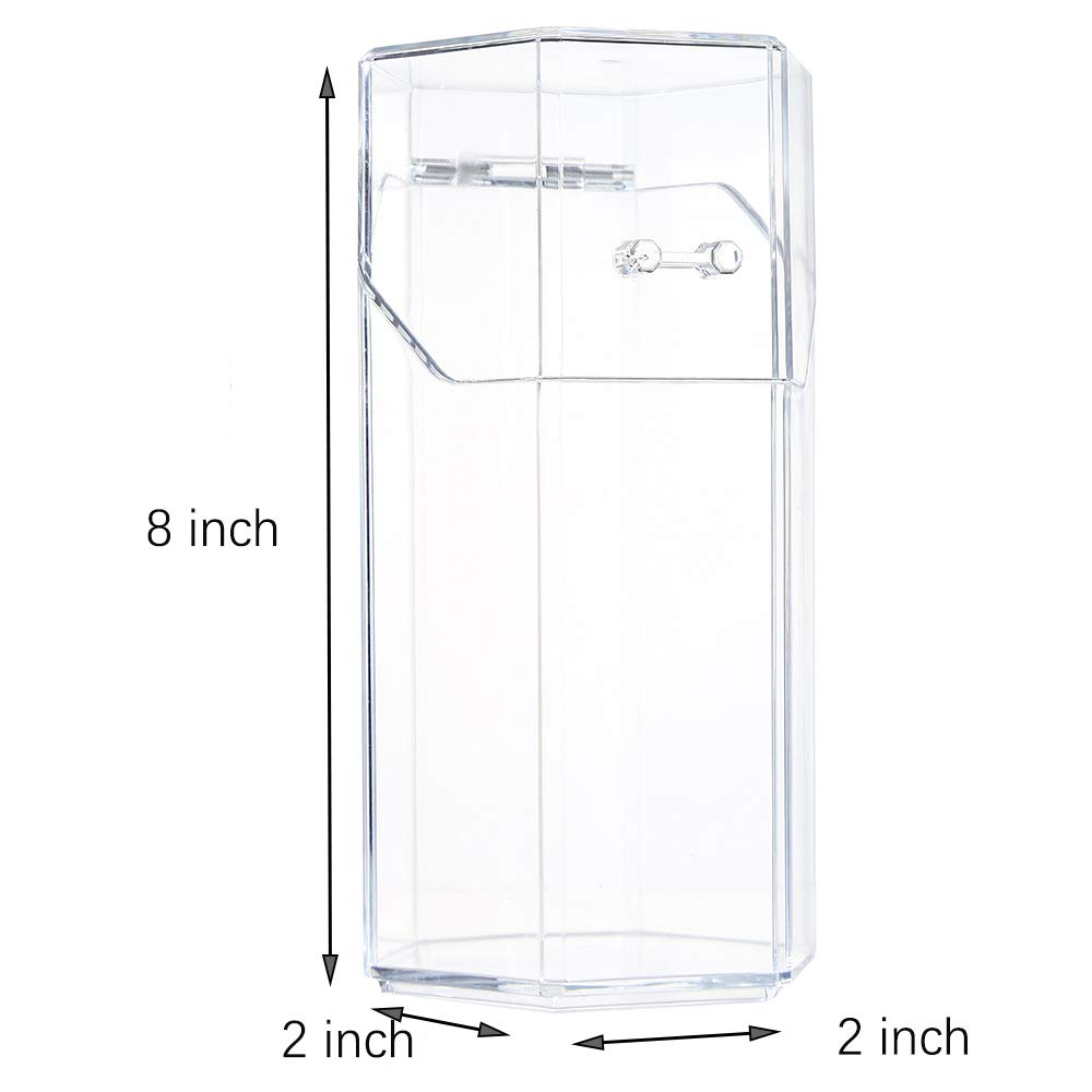 Clear Acrylic Makeup Brush Holder & Organizer - Dustproof Cosmetic Brush Storage Box for Professional Makeup Artists & Beauty Enthusiasts - Perfect for Vanity, Salon, and Travel Use