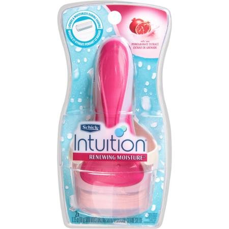 Schick Intuition Plus Renewing Moisture Razor with Pomegranate Extract - 4 Pack Women's Razors for Smooth, Hydrated Skin - Perfect for Showering, Travel & Sensitive Skin Care