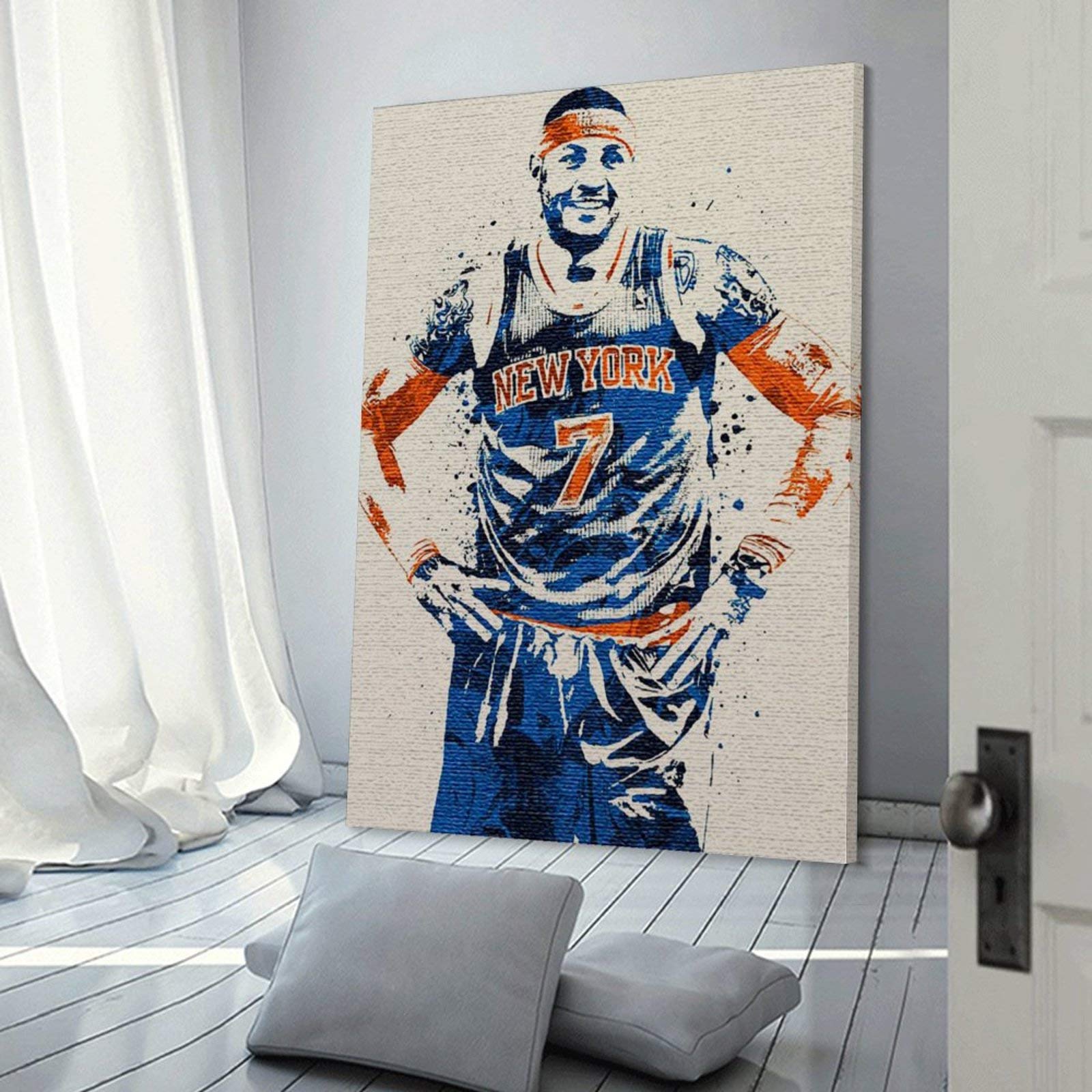 Carmelo Anthony Basketball Poster - 12x18inch (30x45cm) NBA Wall Art, Sports Decor for Fans, Perfect Gift for Basketball Lovers - Ideal for Living Room, Bedroom, Game Room & Man Cave Decor